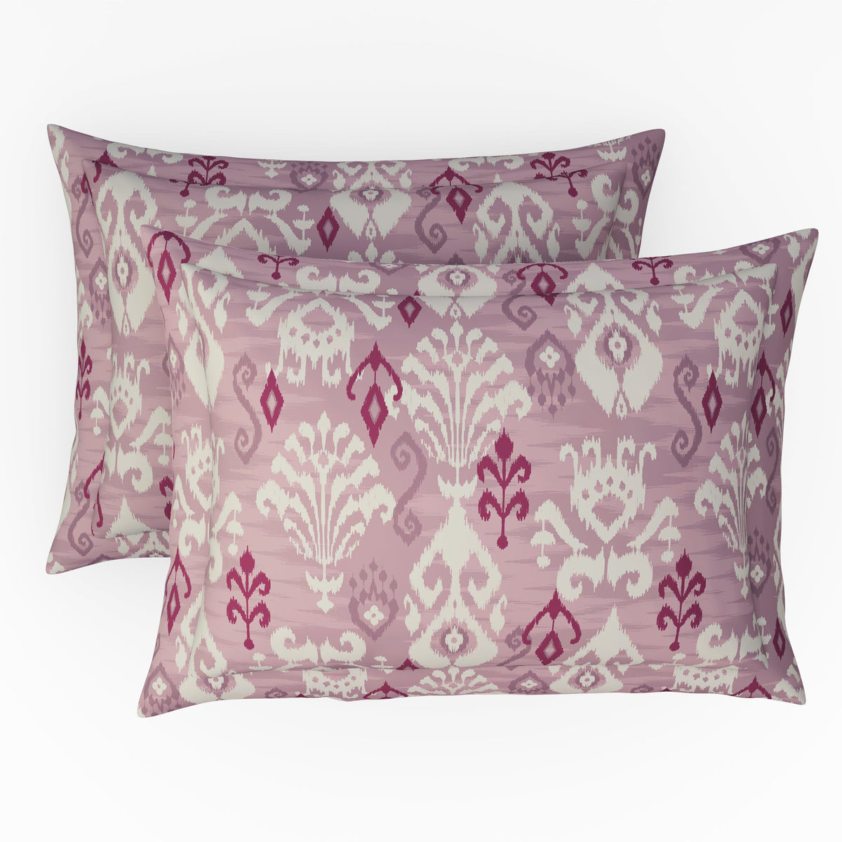 The Comfort Collection | Printed King Bedsheet Set | 144 TC Cotton | Grey Burgundy