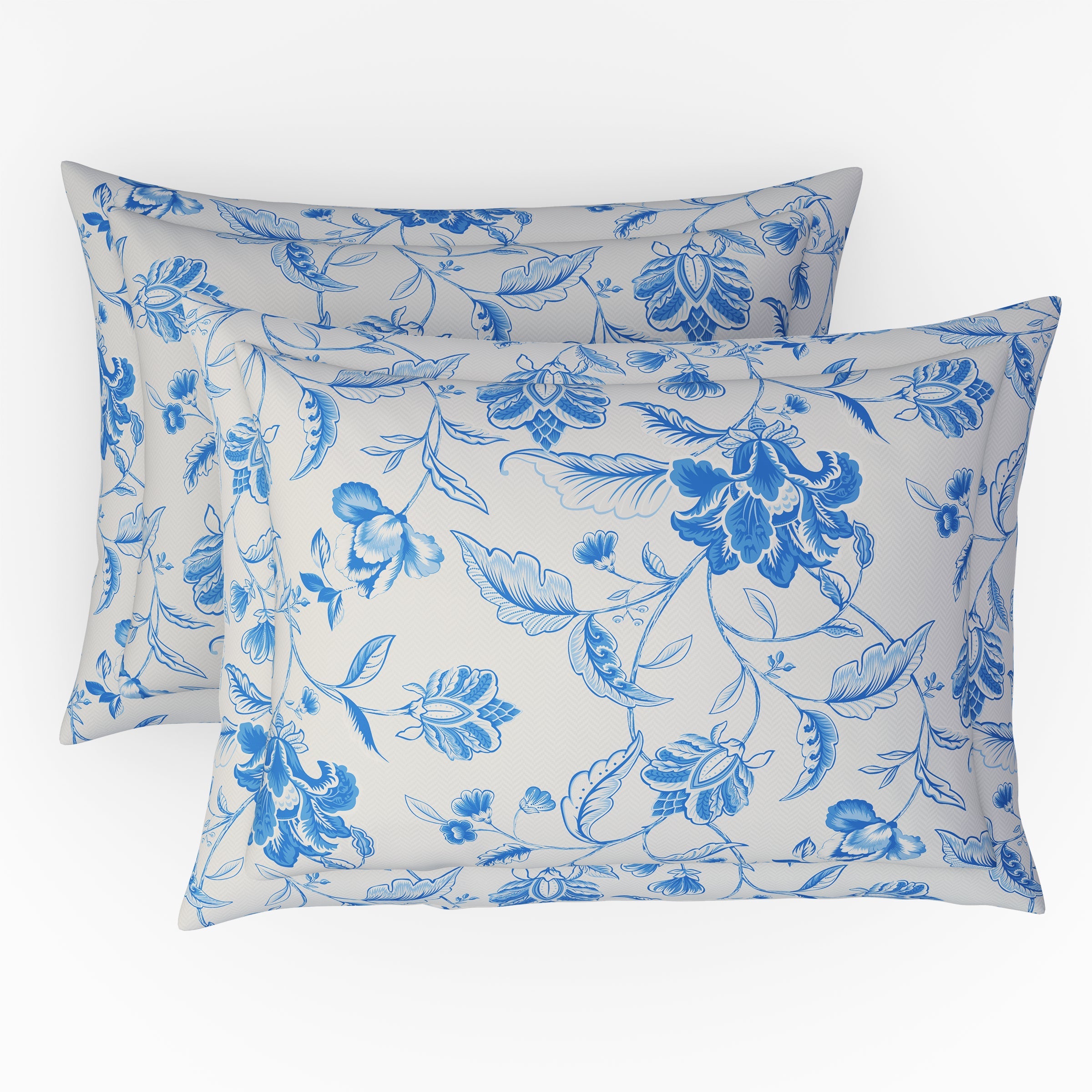 The Comfort Collection | Printed King Bedsheet Set | 144 TC Cotton | Slate Blue