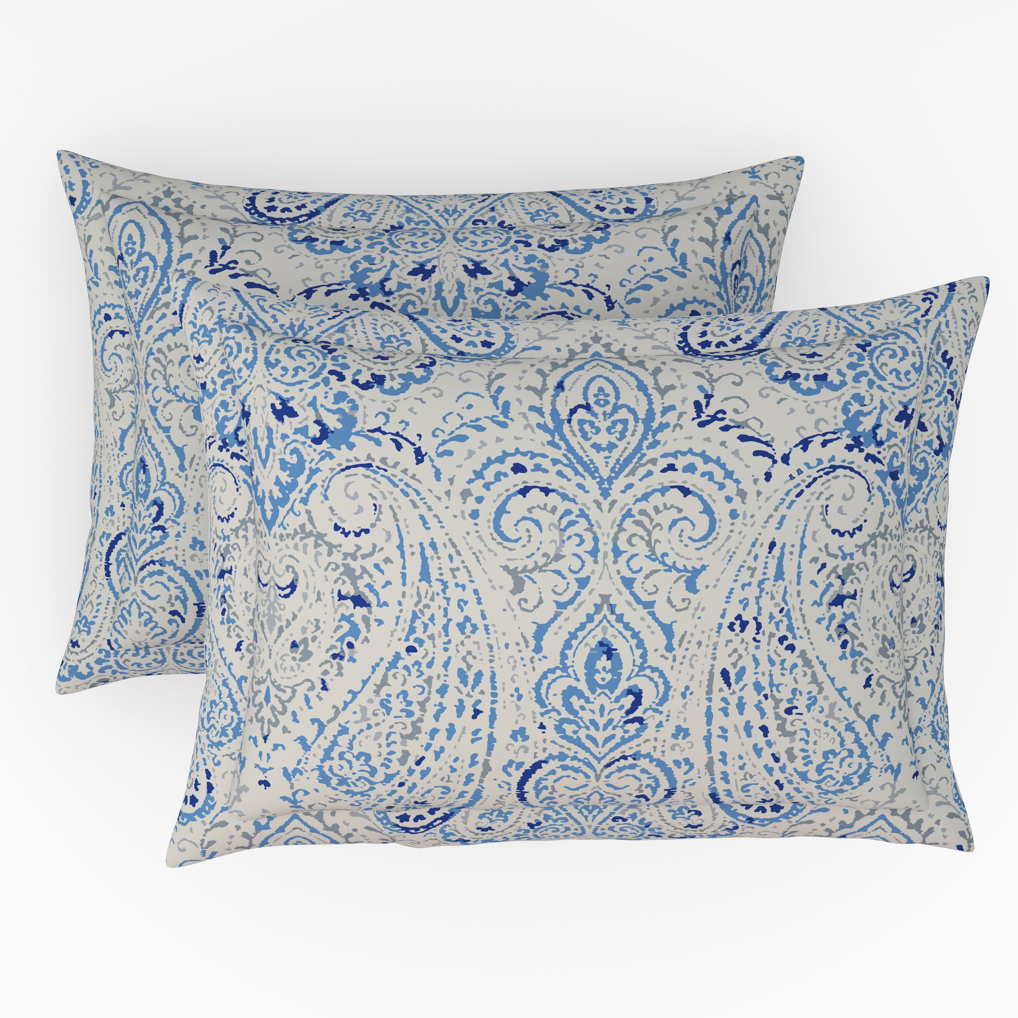 The Elite Collection | Printed King Bedsheet Set | 180 TC Cotton | Royal Blue