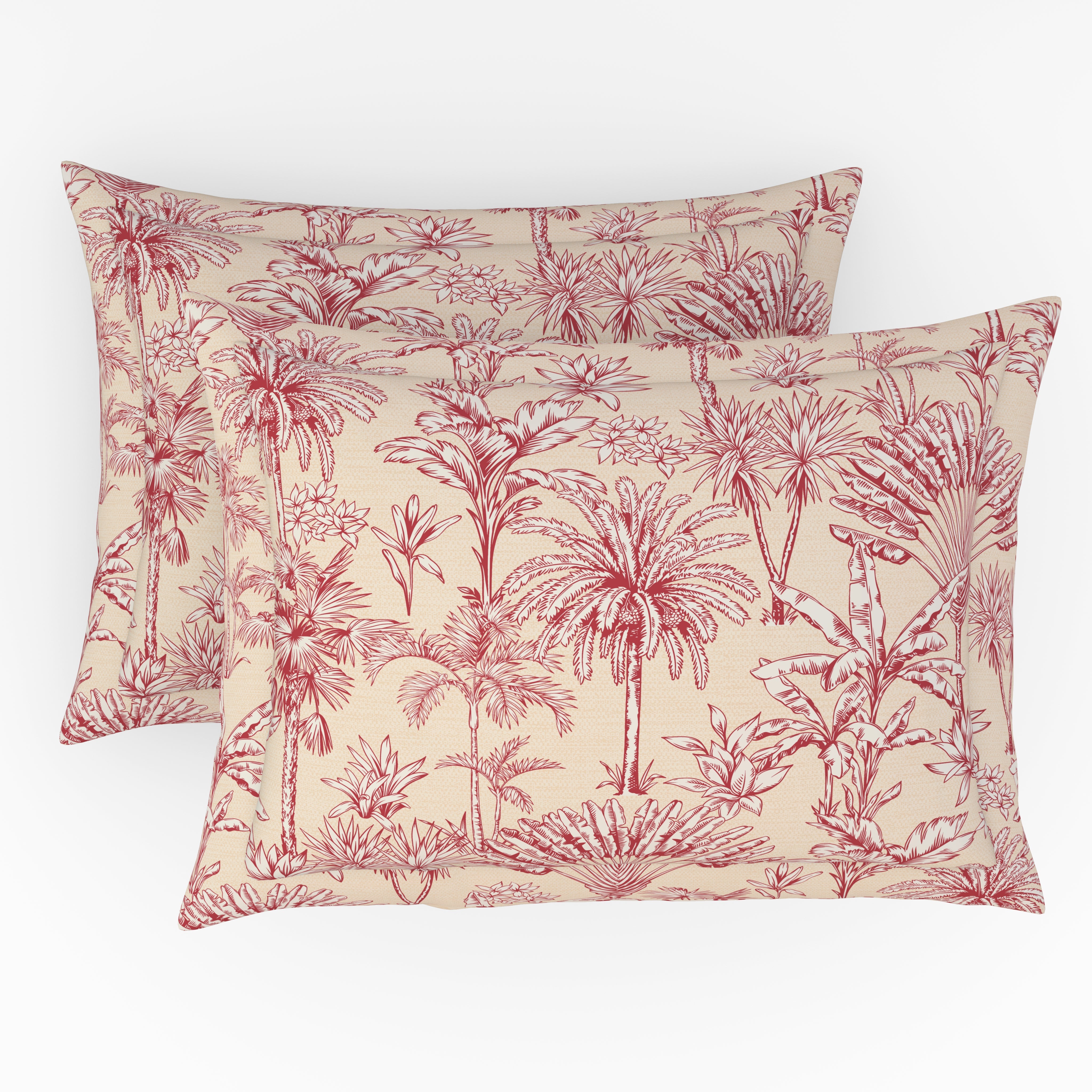 Elite Collection, Botanical Wonder | Printed King Bedsheet Set | 180 TC Cotton -Crimson Red  by Himeya