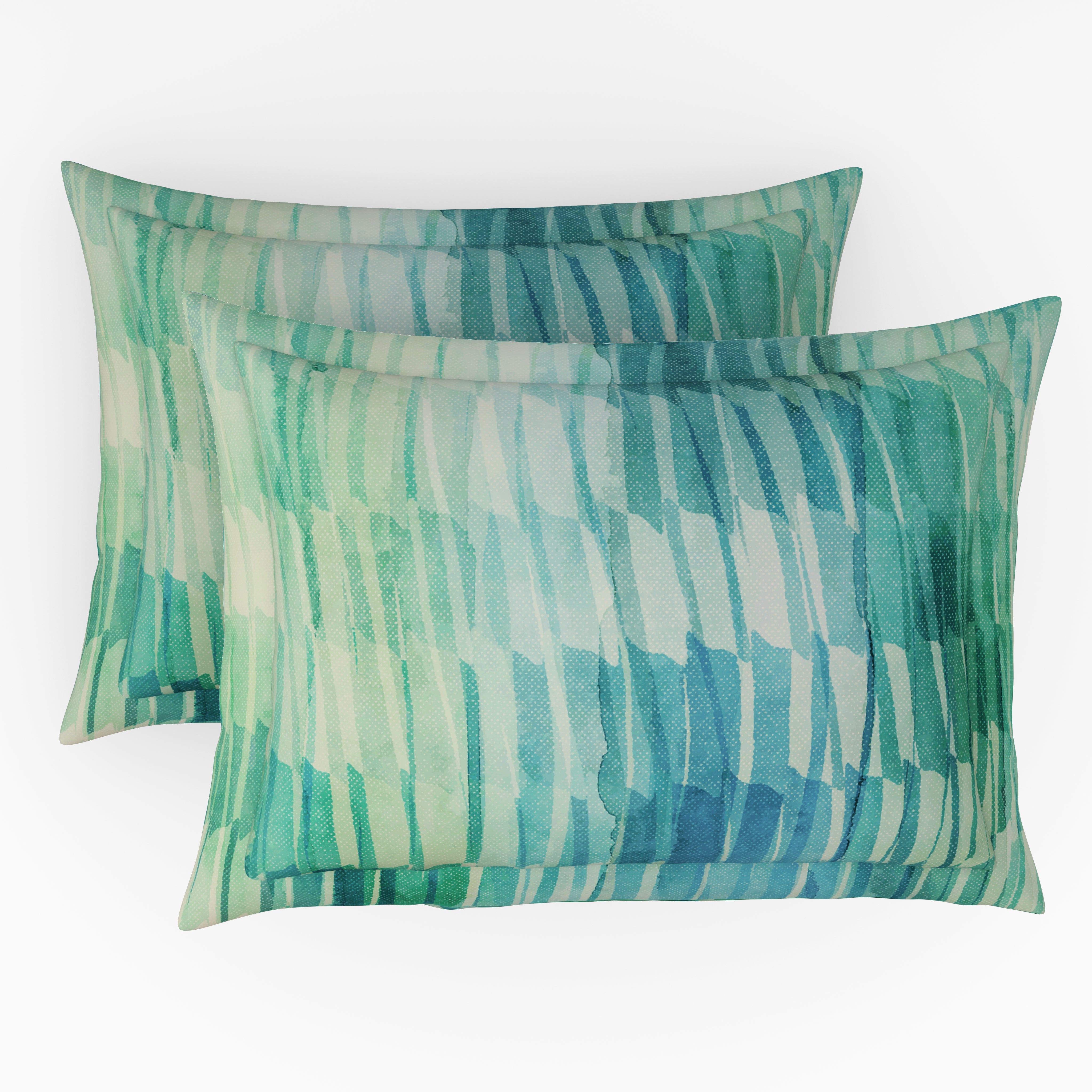 The Elite Collection | Printed King Bedsheet Set | 210 TC Cotton | Glass Blue