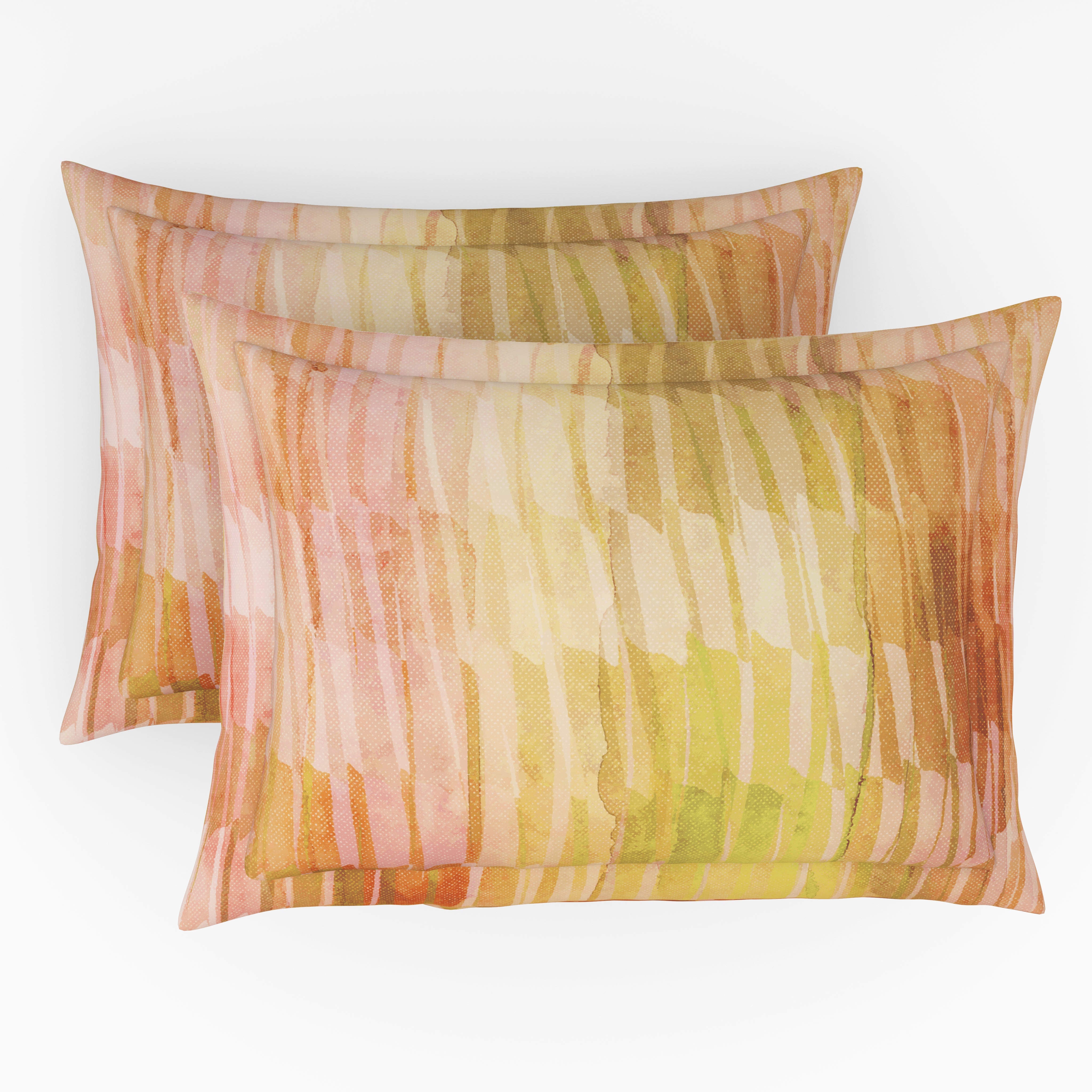 The Elite Collection, Landscape | Printed King Bedsheet Set | 210 TC Cotton - Pastel Peach