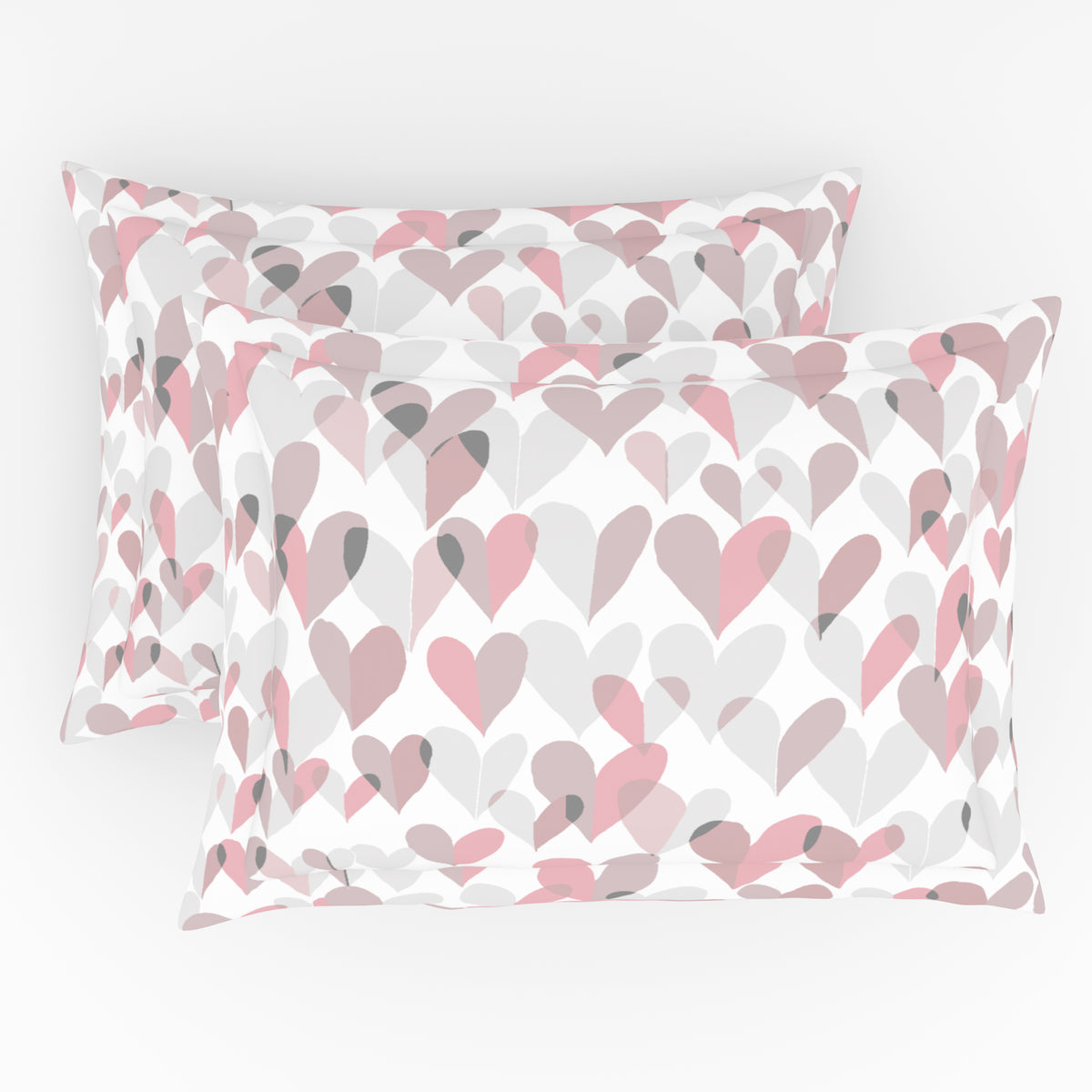 The Elegant Collection | Printed Single Bedsheet Set | 190 TC Cotton | Confetti Hearts-Blush