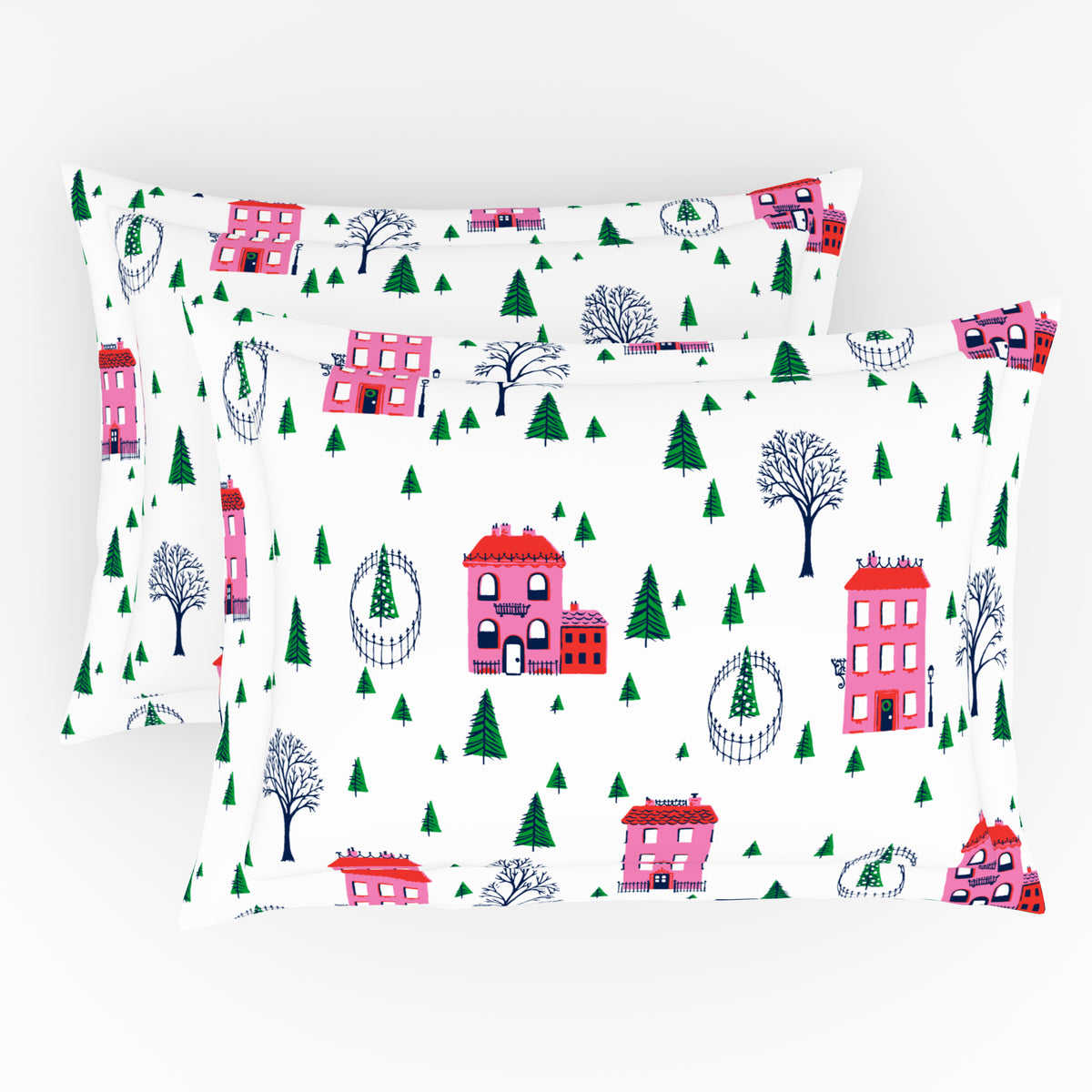 The Elegant Collection | Printed Single Bedsheet Set | 190 TC Cotton | Holiday Village-Multi