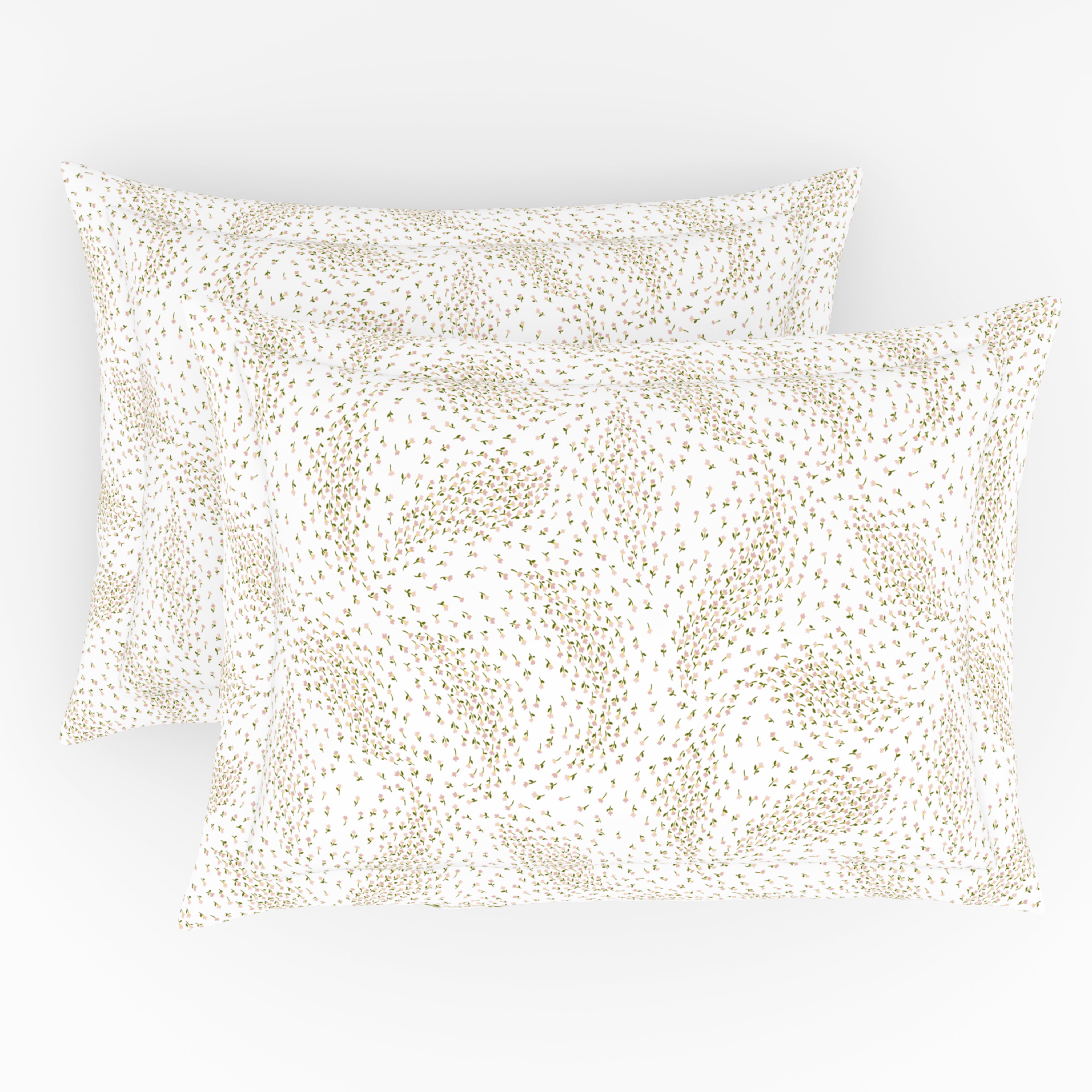 Himeya Elegant | Single Bedsheet Set | 190 TC Cotton -  Meadow Ditsy-Atlas Pink