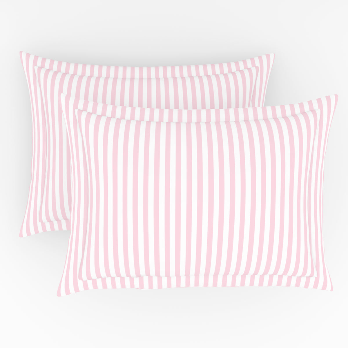 The Elegant Collection | Printed Single Bedsheet Set | 190 TC Cotton | Seersucker Strp-Custm Lt Pnk