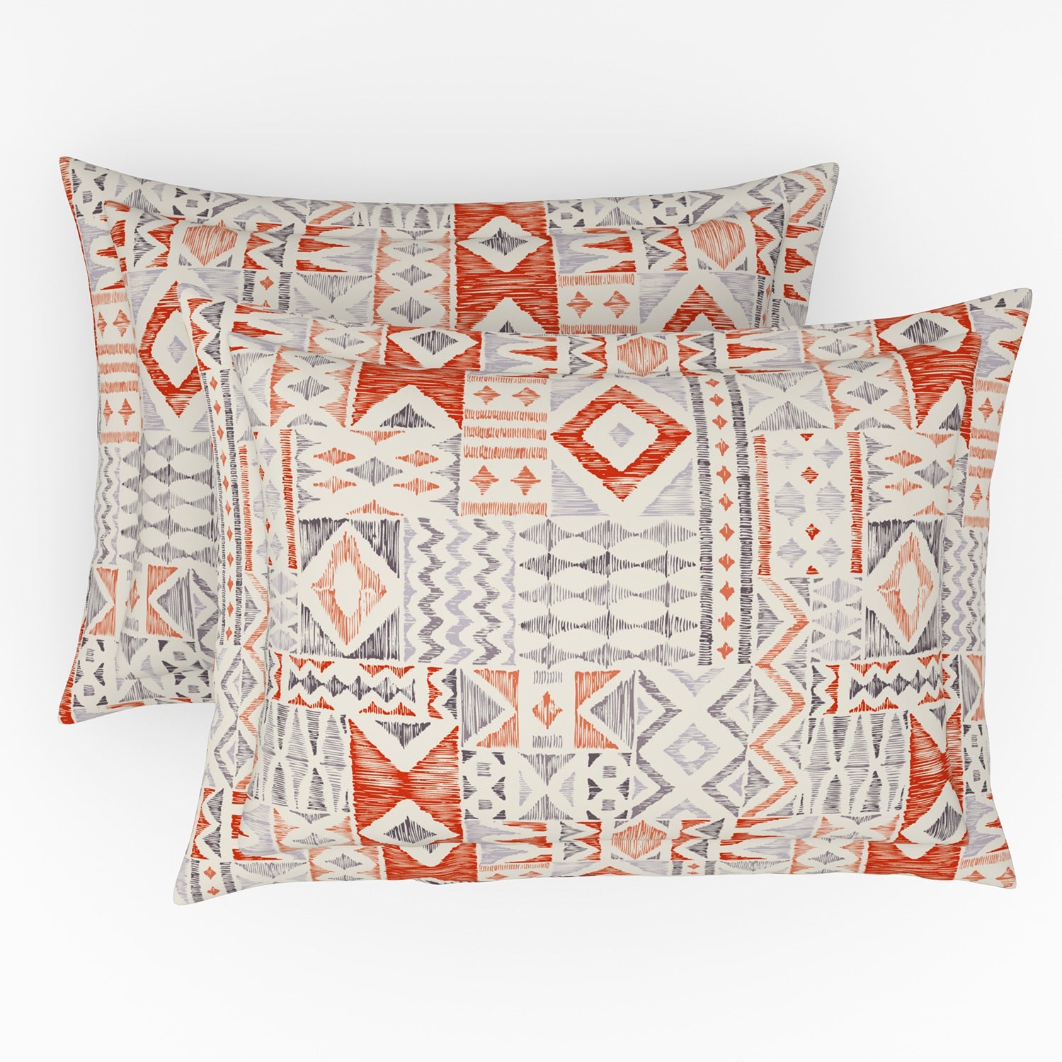 The Elite Collection | Printed King Bedsheet Set | 180 TC Cotton | Tangerine