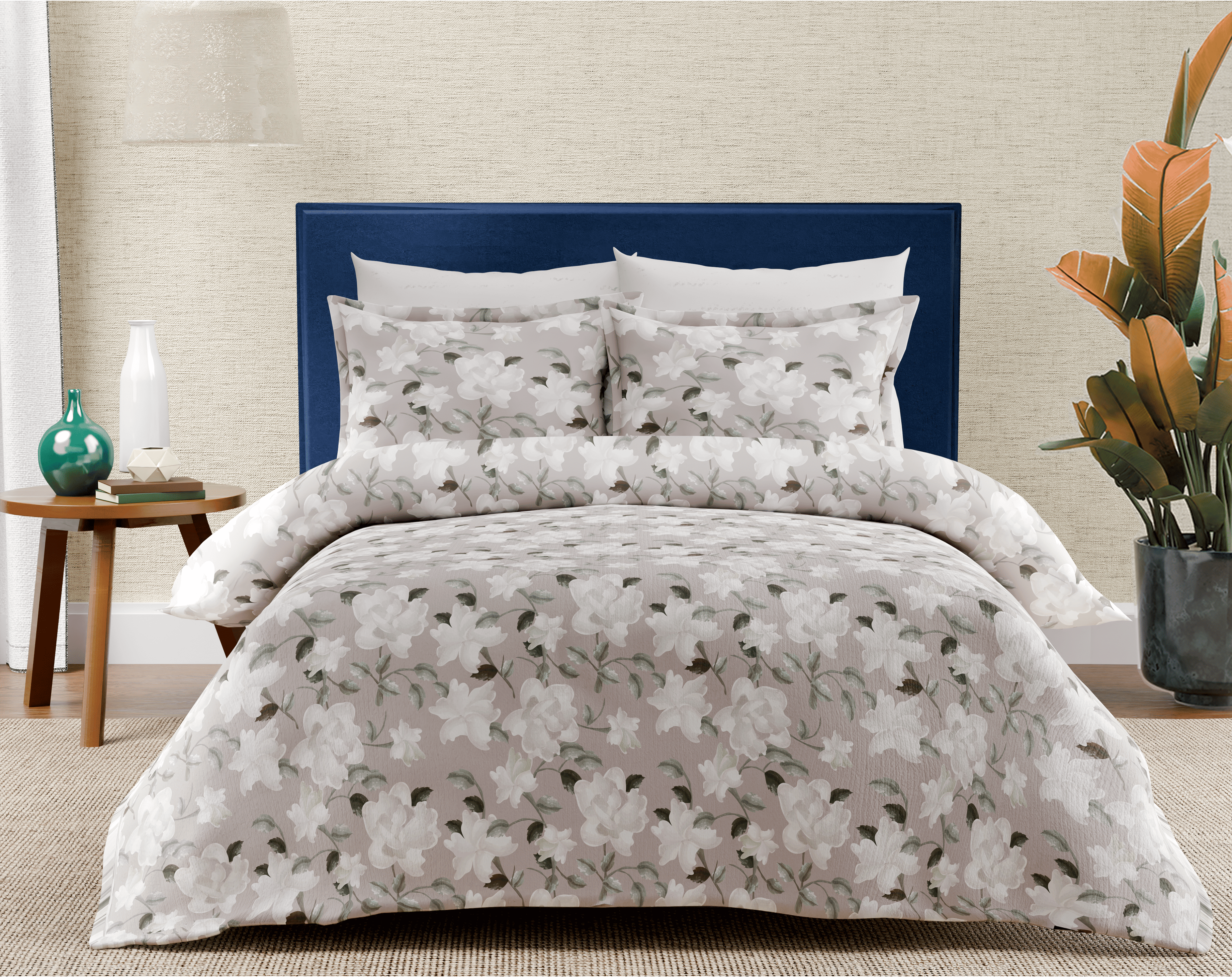 Himeya Floral Garden Mauve Mist Bedsheet