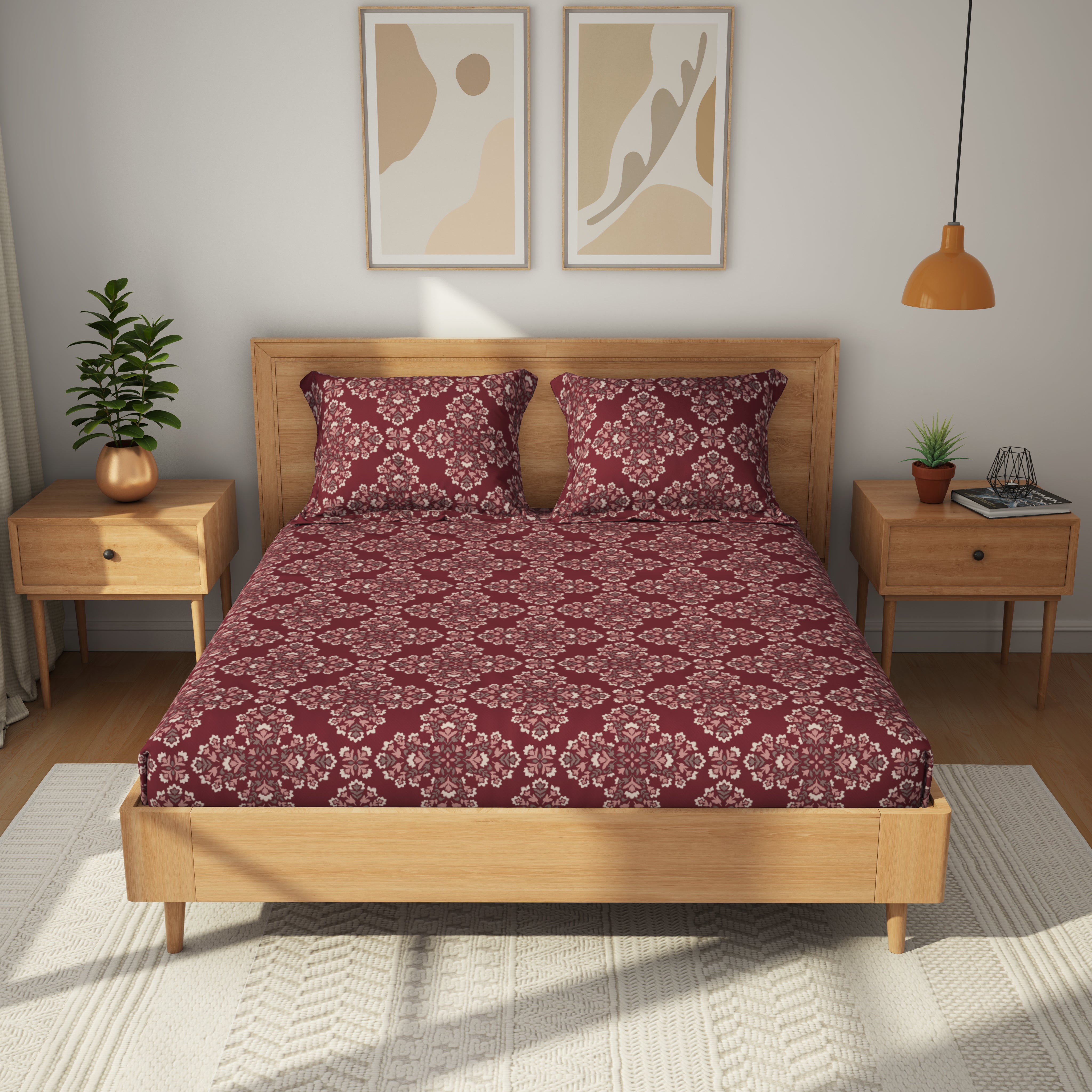 The Gifting Collection | King Bedsheet Set | 120 TC | Medallion