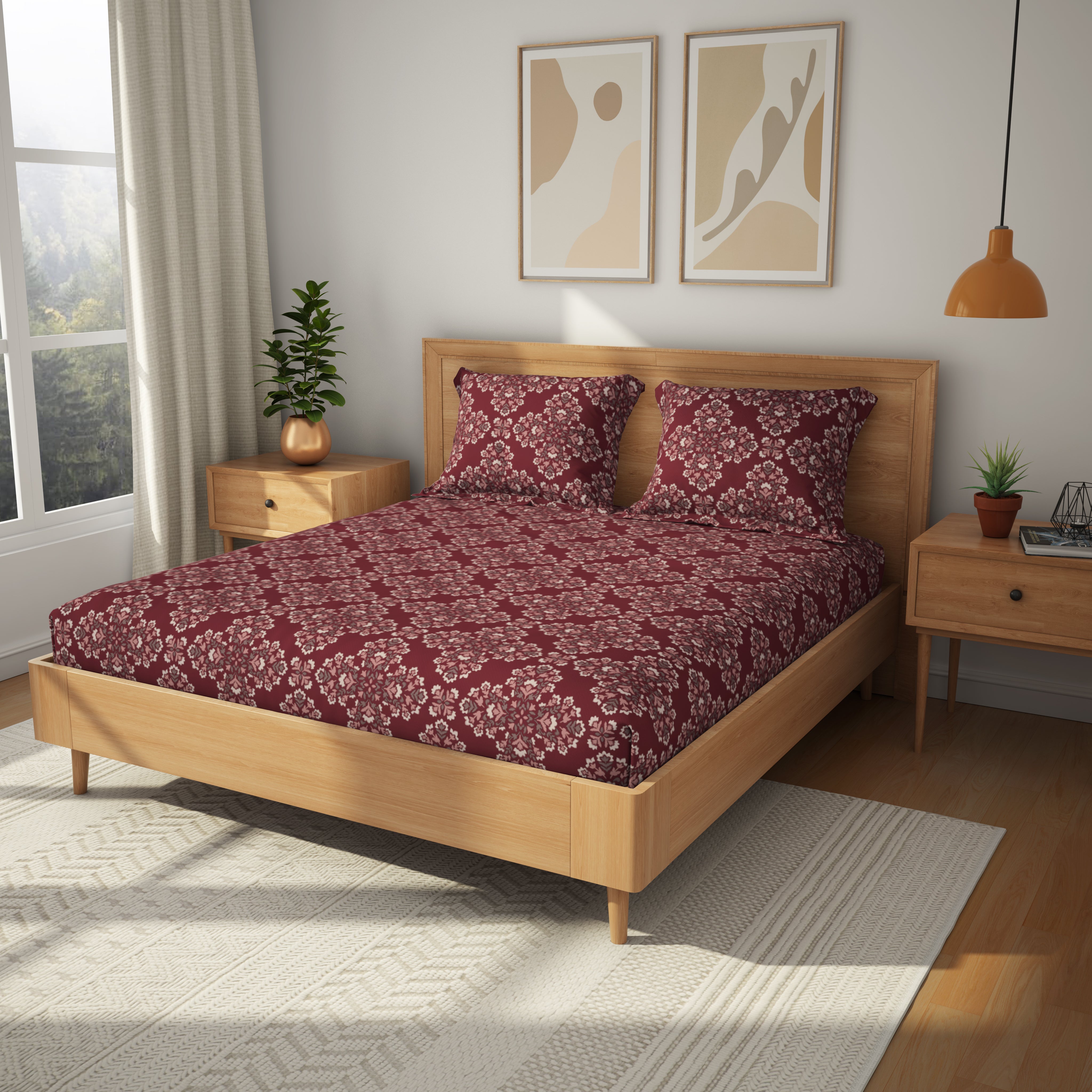 The Gifting Collection | King Bedsheet Set | 120 TC | Medallion