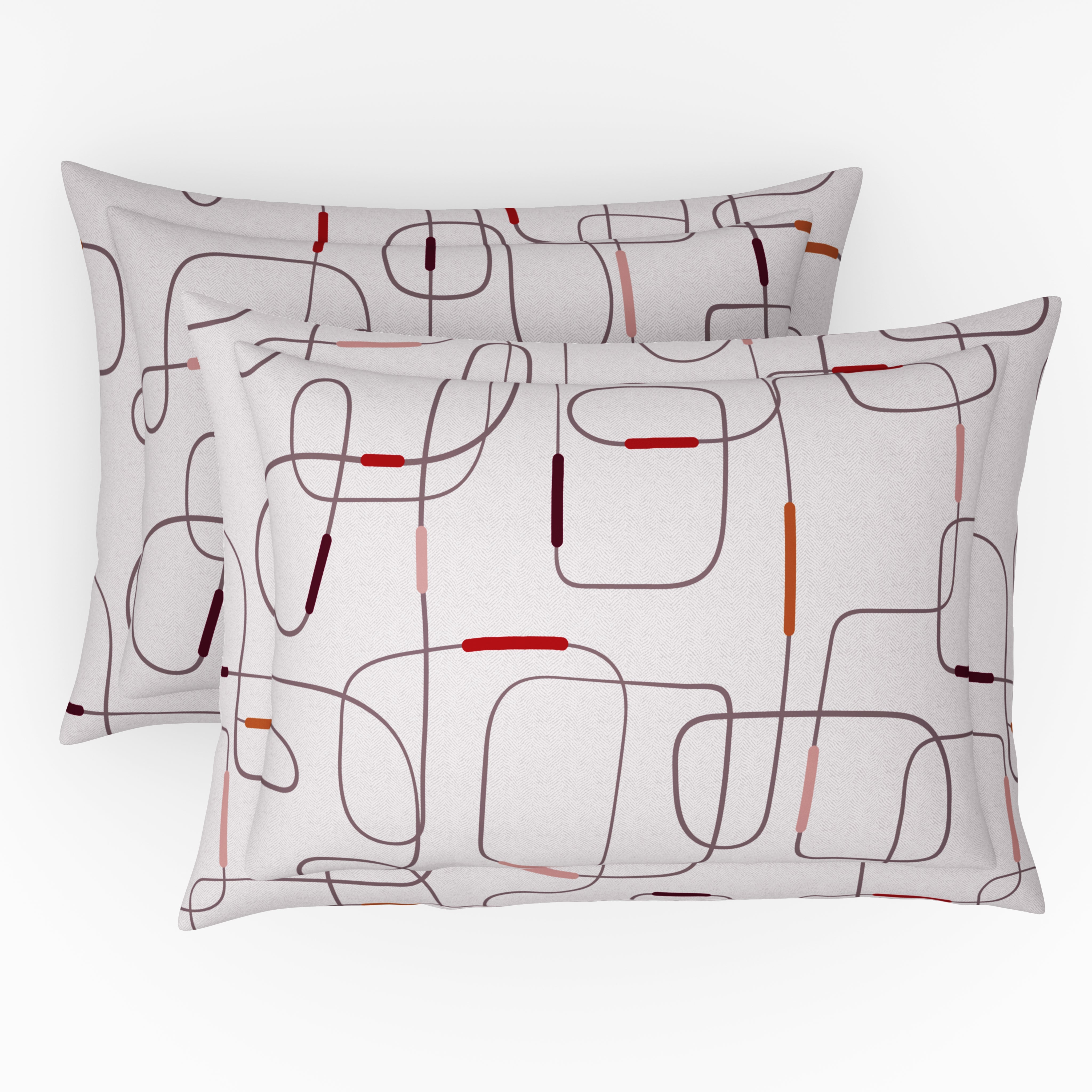 Comfort Collection, Bold & Beyond | Printed Double Bedsheet Set | 120 TC Cotton - Maroon by Himeya