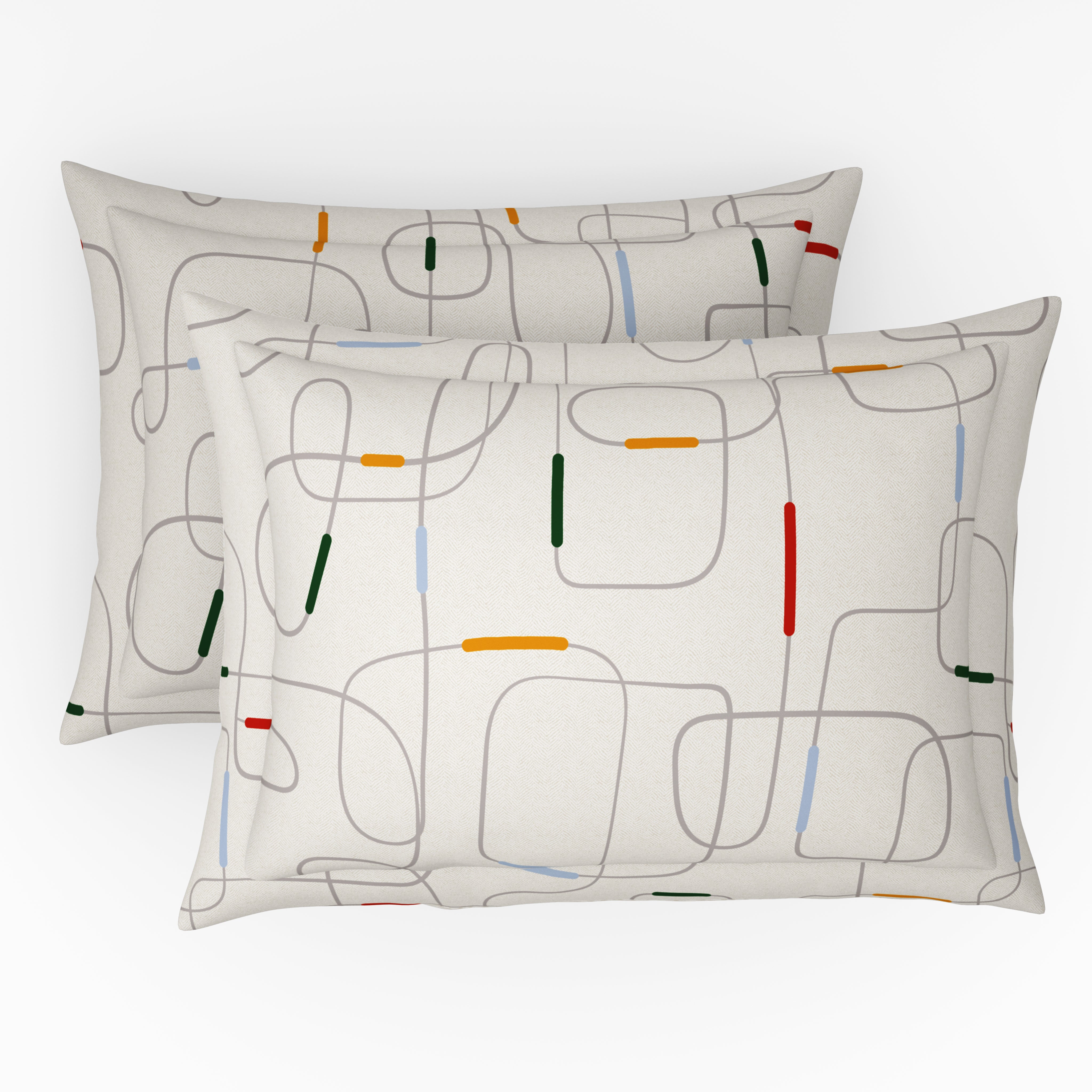 Comfort Collection, Bold & Beyond | Printed King Bedsheet Set | 120 TC Cotton - Multi Hue by Himeya