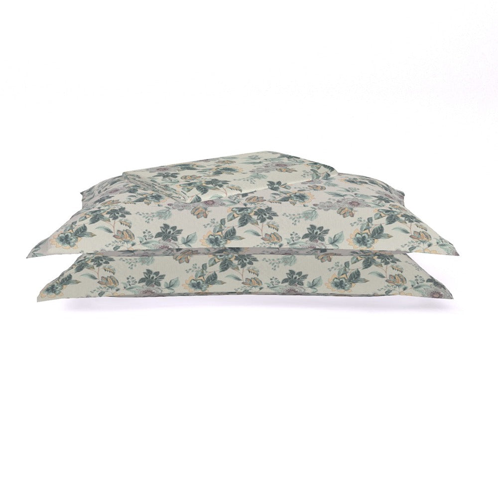 Himeya 144 TC 100% Cotton Percale Rotary Jade Garden - Double Bedsheet Set (Mint Greens)