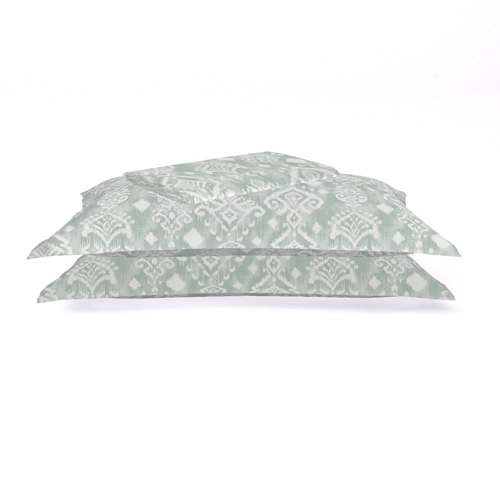 Himeya 144 TC 100% Cotton Percale Rotary Batiki - Double Bedsheet Set (Mint)