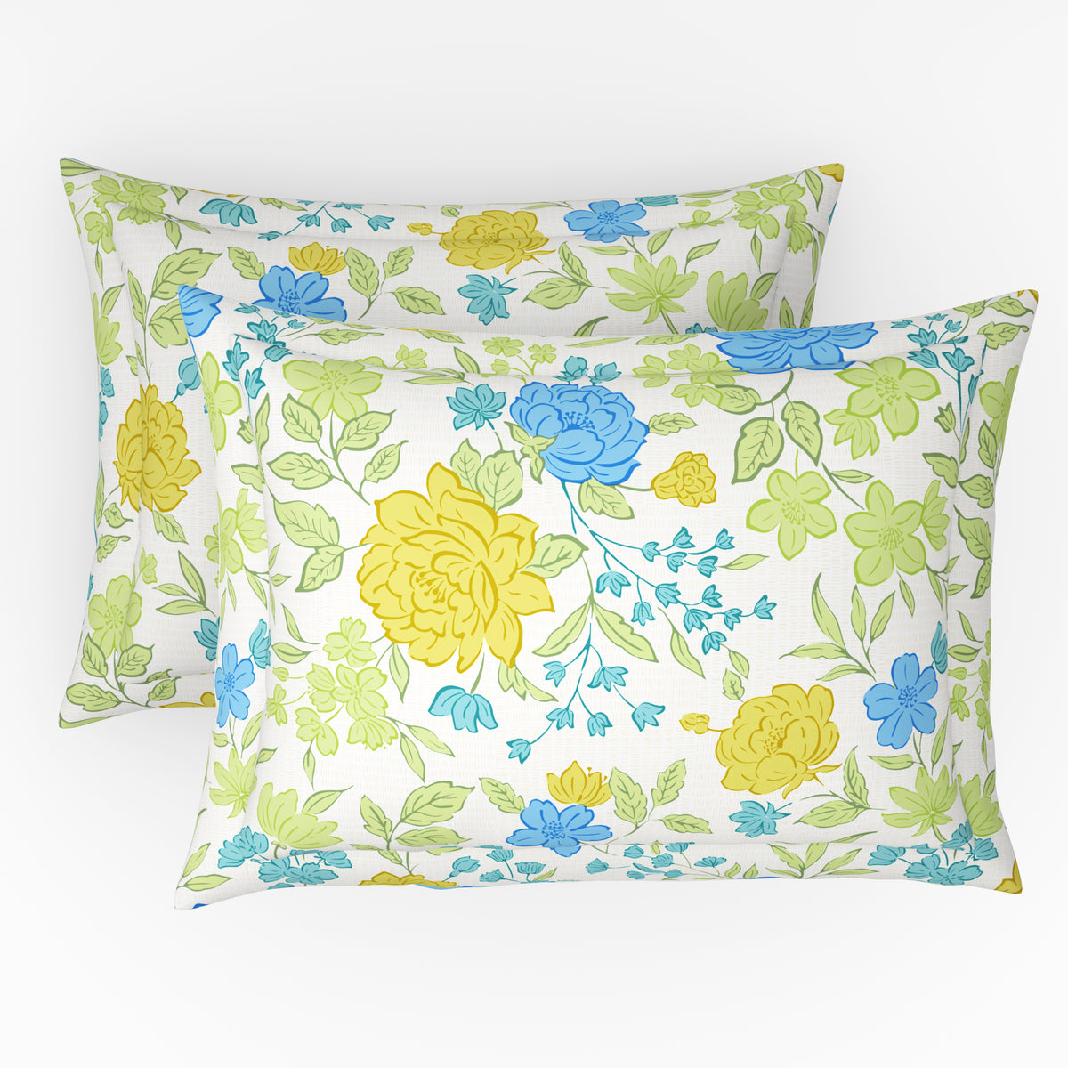 The Comfort Collection | Printed King Bedsheet Set | 120 TC Cotton | Leafy Green