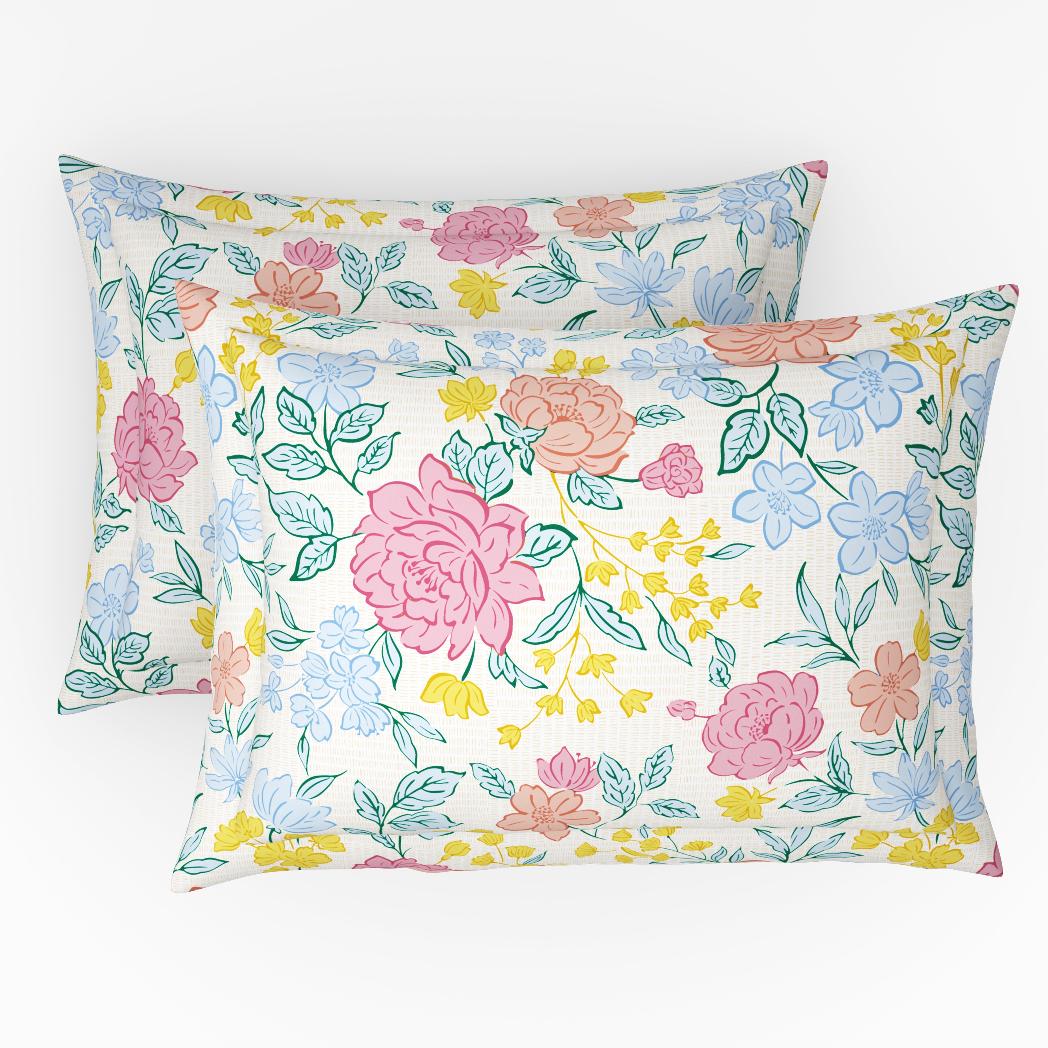 Comfort Collection, Tropical Garden | Printed Double Bedsheet Set | 120 TC Cotton - Multi Hues by Himeya