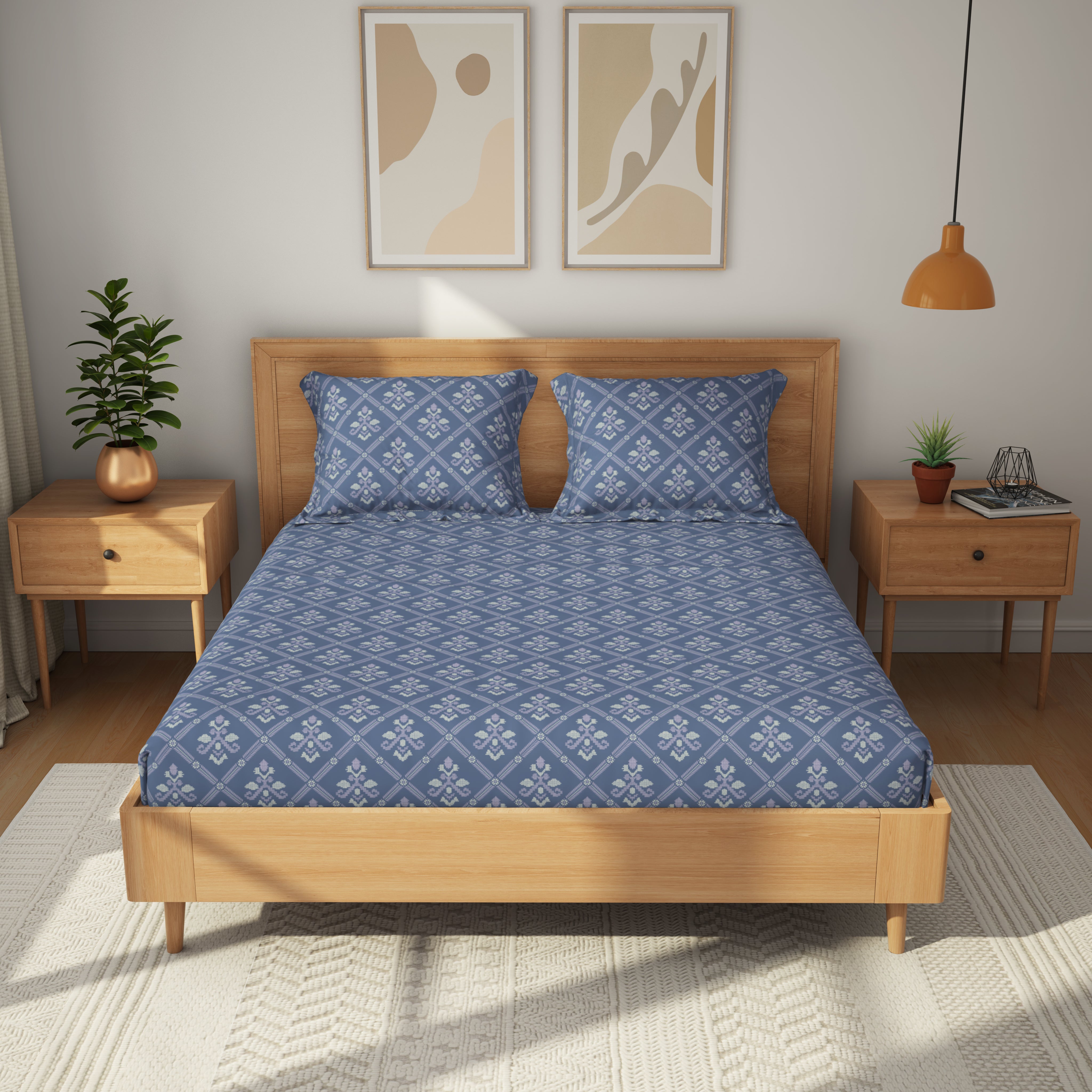 The Gifting Collection | King Bedsheet Set | 120 TC | Rang Rekha