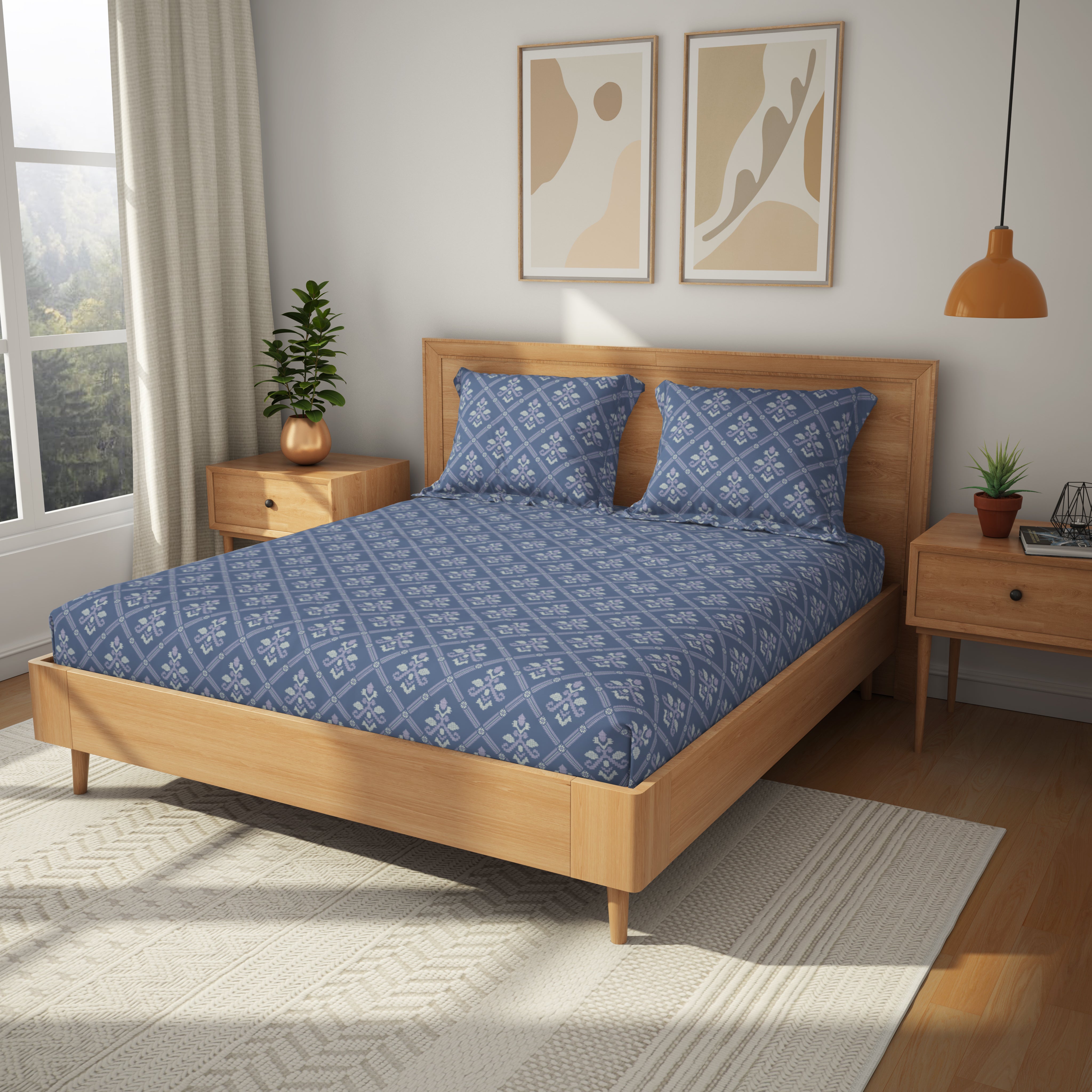 The Gifting Collection | King Bedsheet Set | 120 TC | Rang Rekha