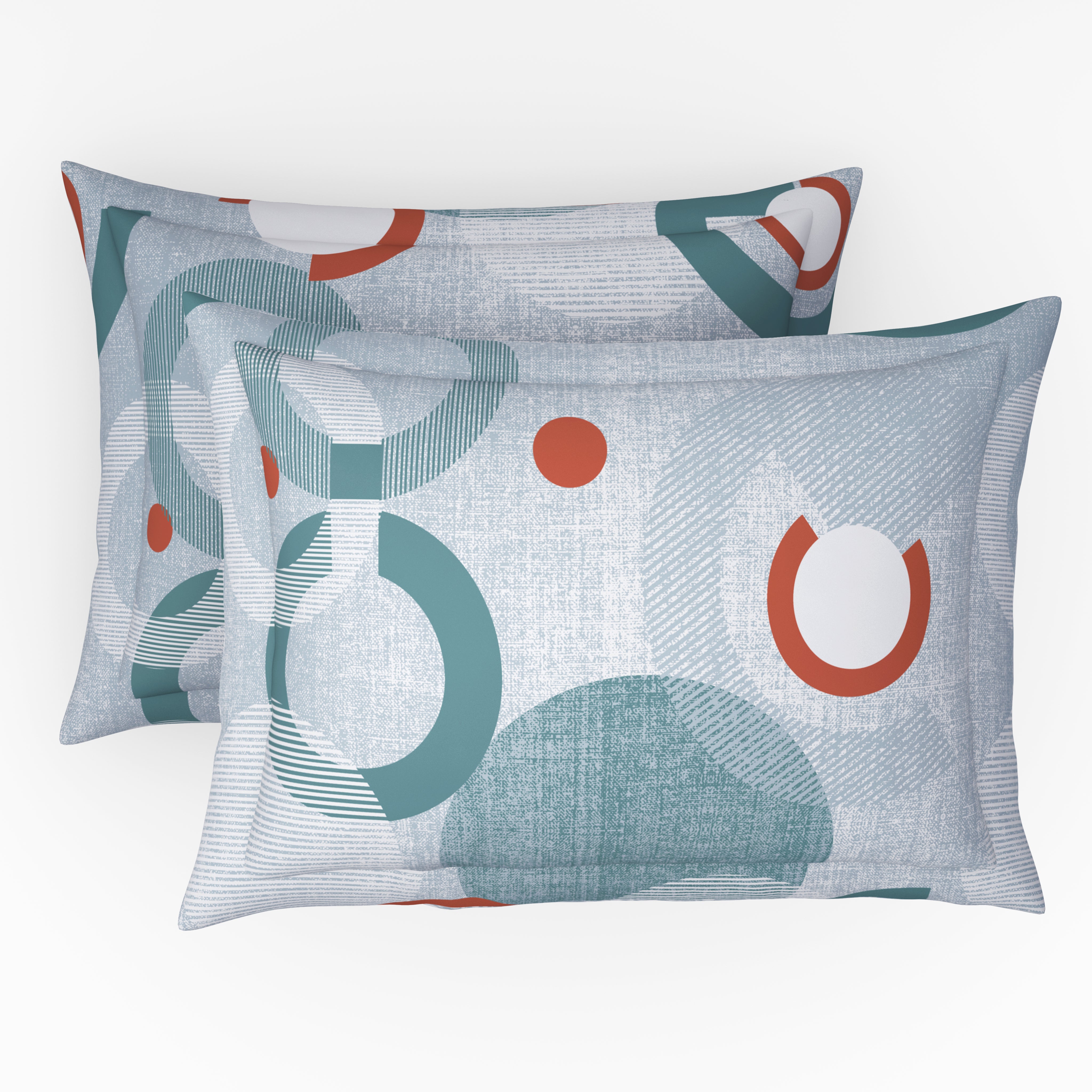 Comfort Collection, Bold & Beyond | Printed King Bedsheet Set | 120 TC Cotton - Mint Blue by Himeya