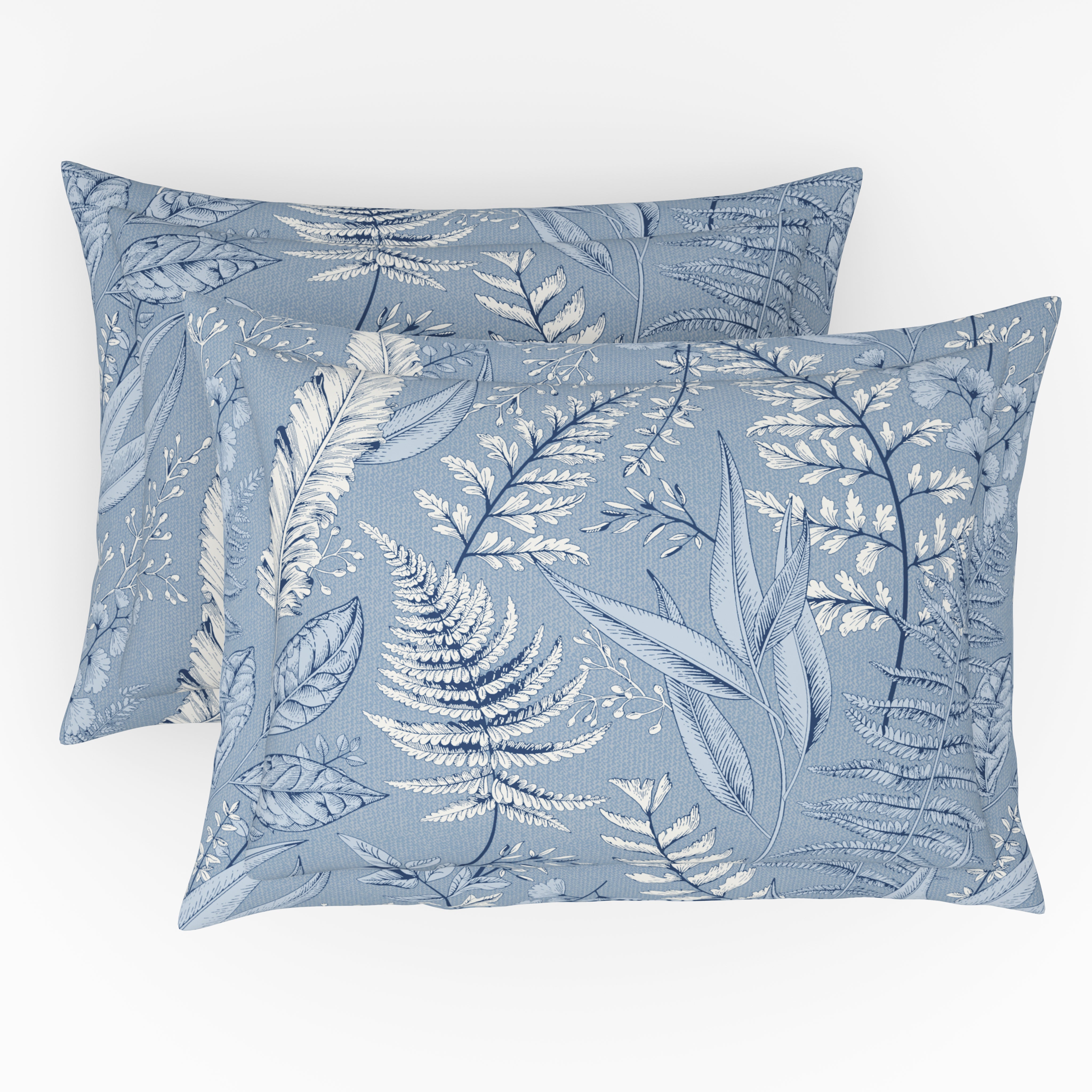 Elite Collection, Botanical Wonder | Printed King Bedsheet Set | 180 TC Cotton -Denim Blue  by Himeya