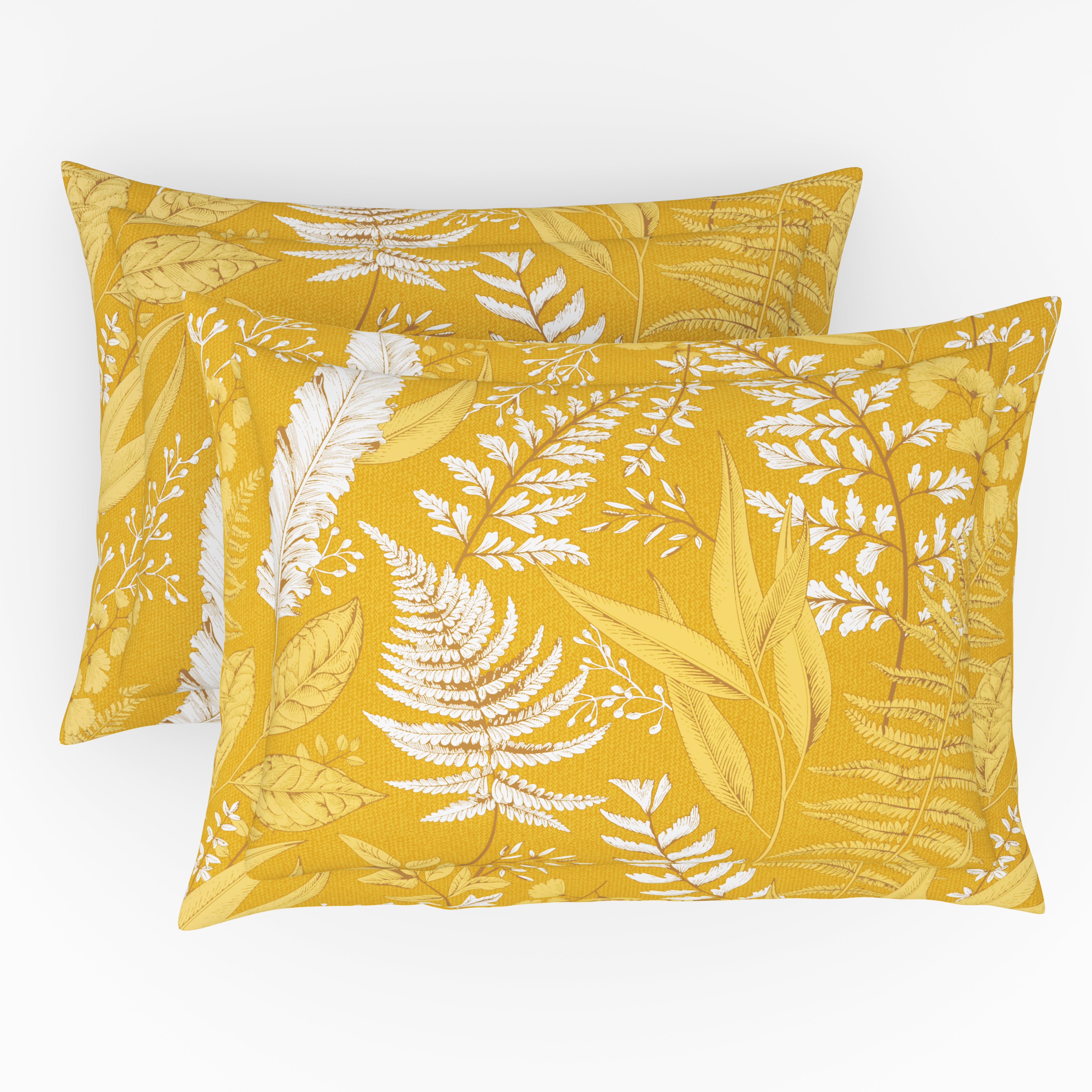 Elite Collection, Botanical Wonder | Printed King Bedsheet Set | 180 TC Cotton -Ochre Yellow  by Himeya