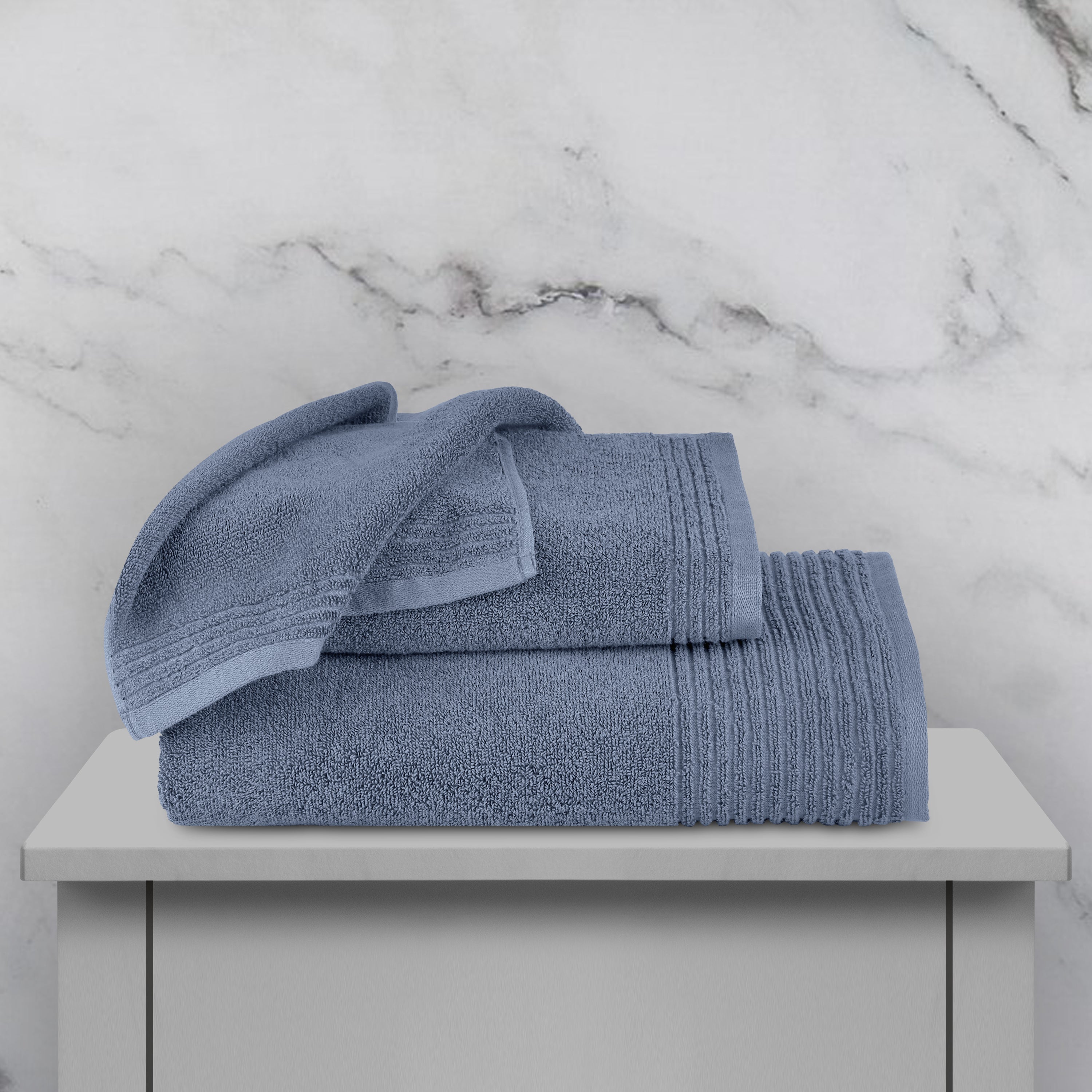 Gold Collection, Lush Spa | Bath Towel | 600 GSM - Salty Blue by Himeya