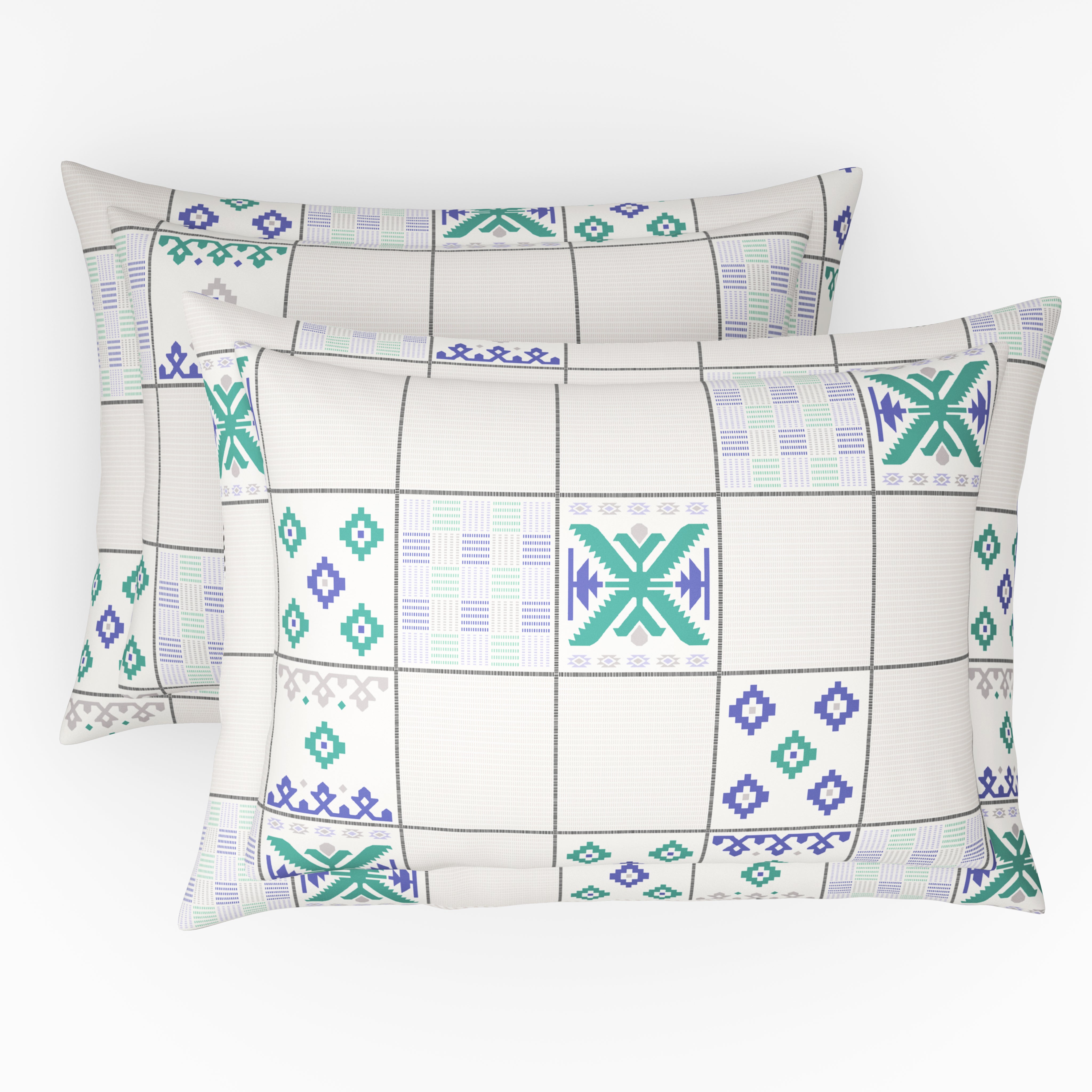 Comfort Collection, Classic | Printed King Bedsheet Set | 144 TC Cotton - Lavender Grey by Himeya