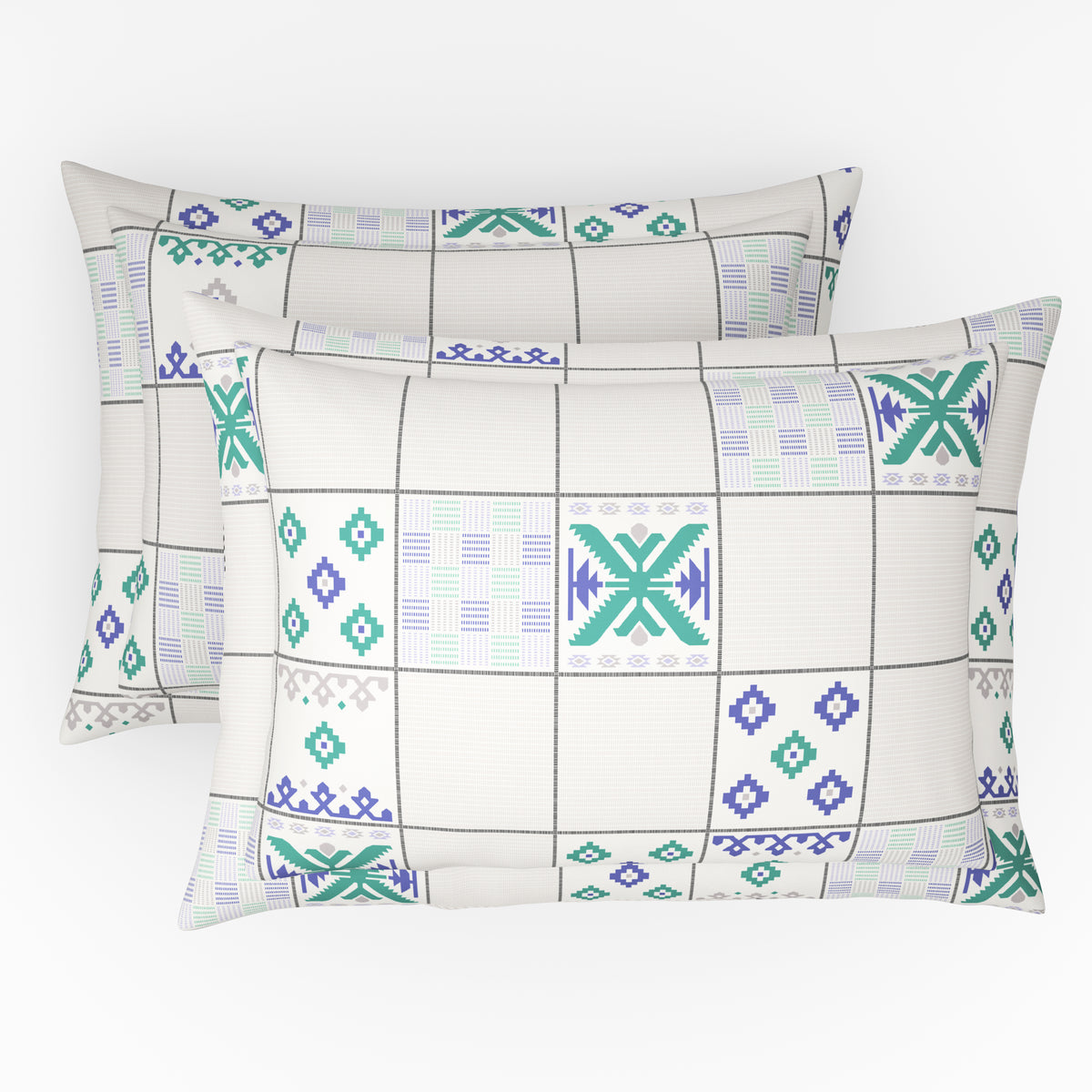 The Comfort Collection | Printed King Bedsheet Set | 144 TC Cotton | Lavender Grey