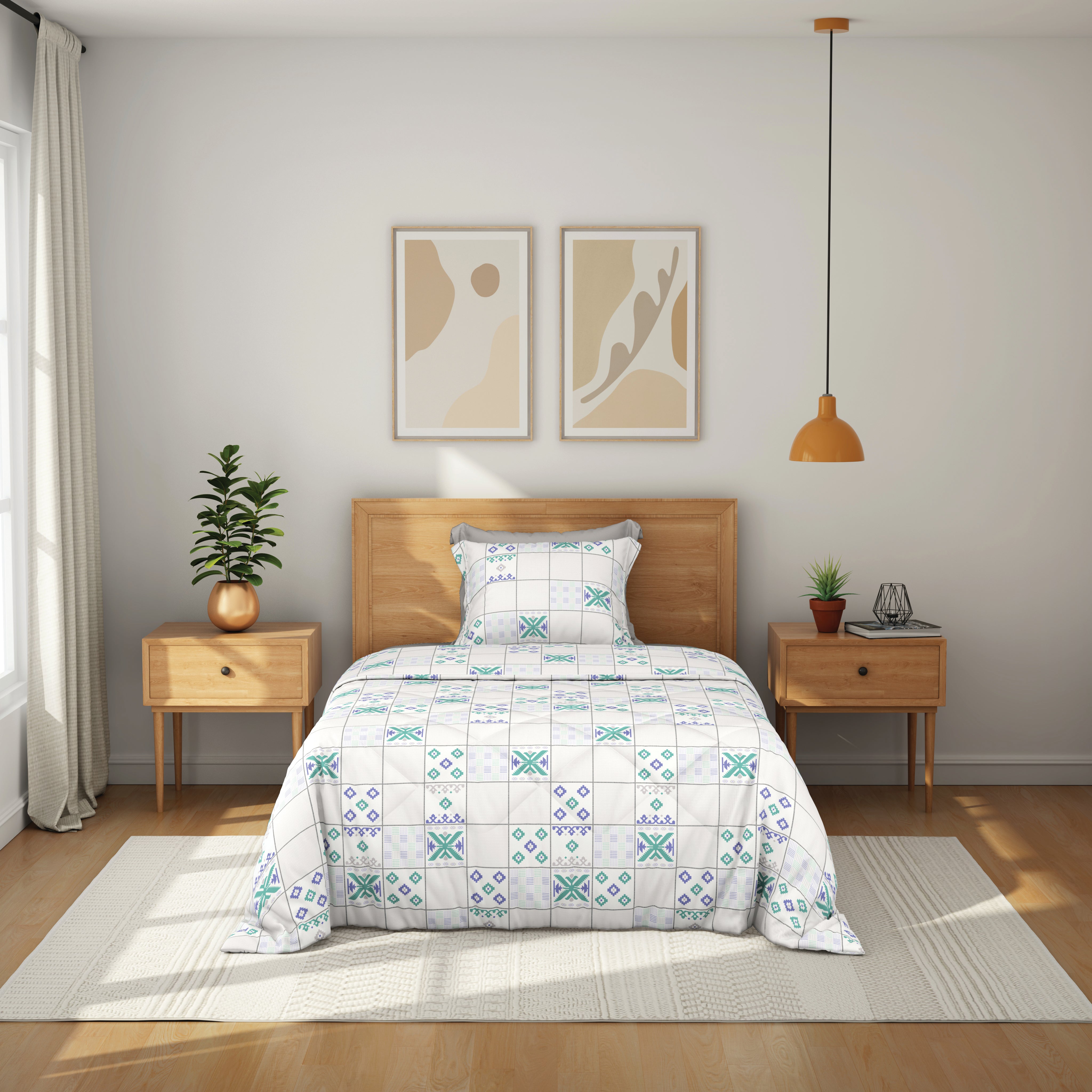 Comfort Collection, Classic | Single Comforter | 144 TC Cotton - Lavender Grey - by Himeya