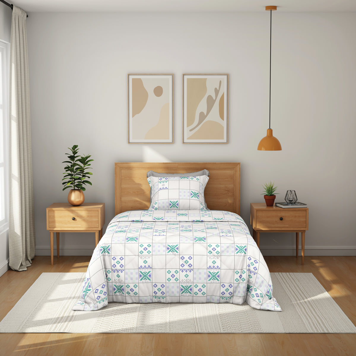 Comfort Collection, Classic | Single Comforter | 144 TC Cotton - Lavender Grey - by Himeya