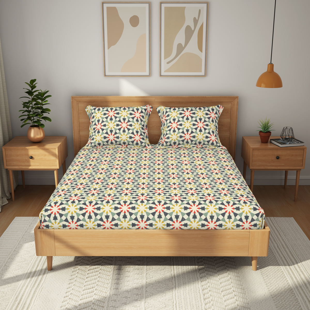 The Gifting Collection | King Bedsheet Set | 144 TC | Triad