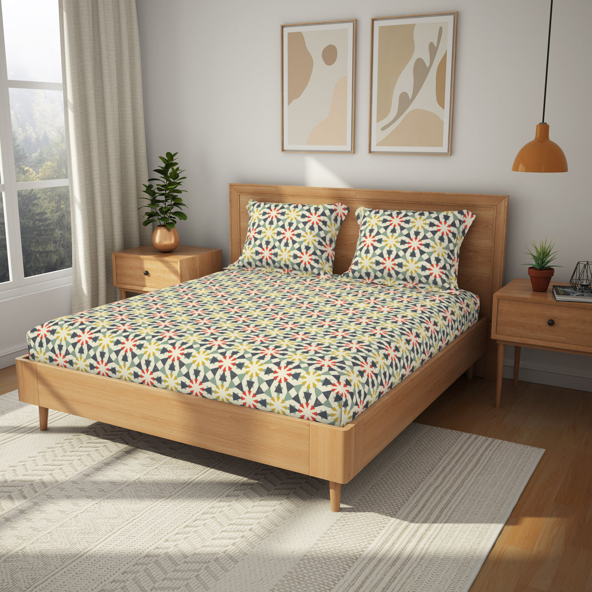 The Gifting Collection | King Bedsheet Set | 144 TC | Triad