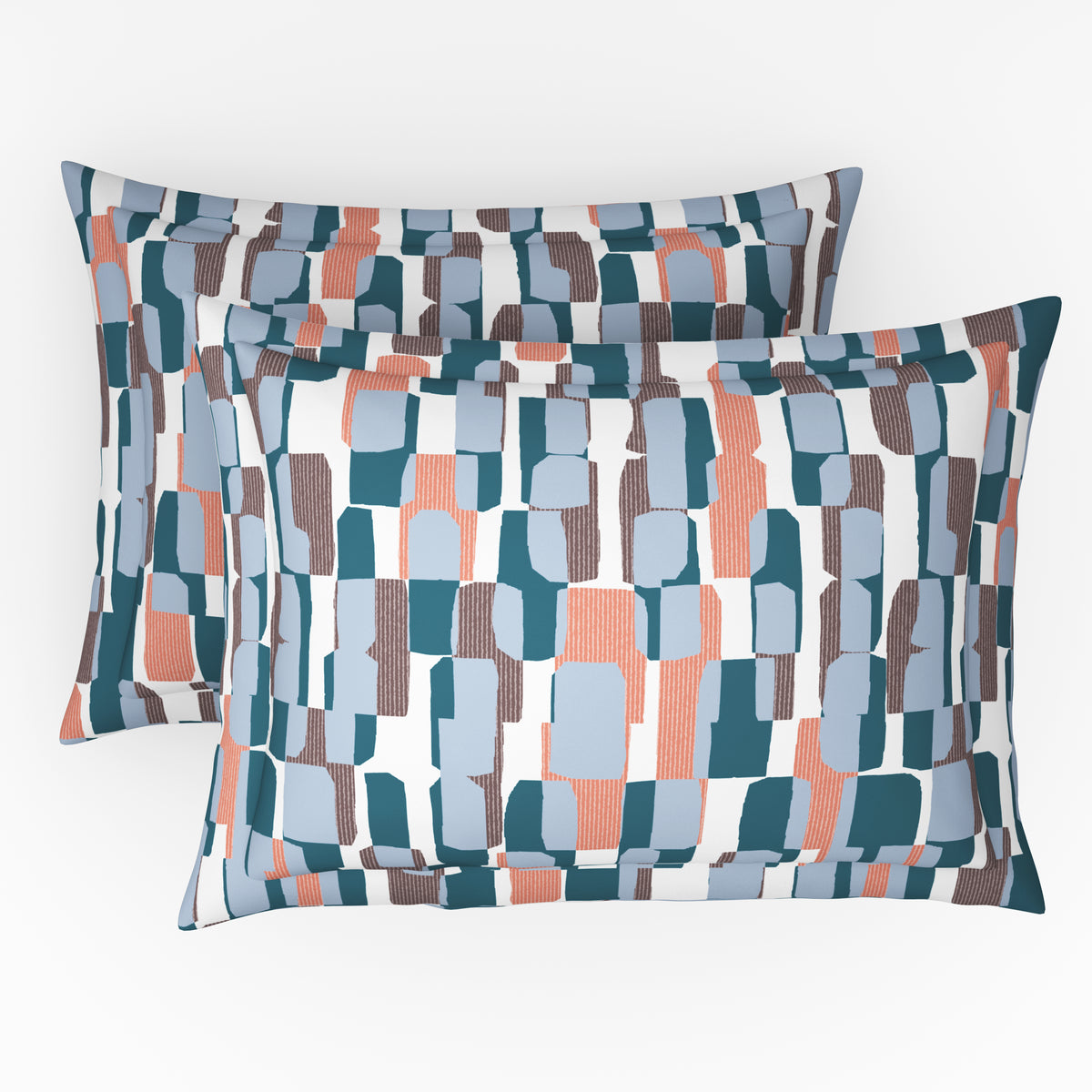 The Comfort Collection | Printed King Bedsheet Set | 120 TC Cotton | Salmon Pink