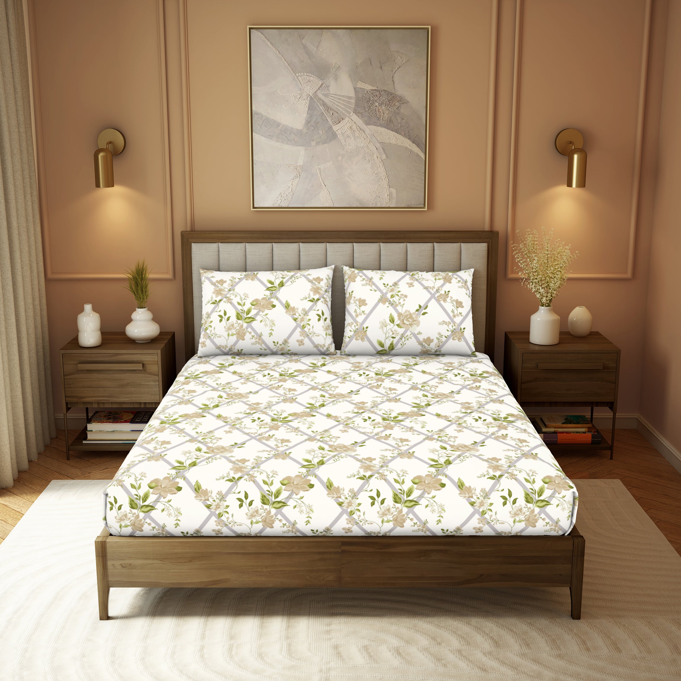 Himeya Bedding 100% Natural Cotton 6-PC King Sheet Set - 550 TC, Fits Deep Pockets Up To 28" (Ivory) - View #11