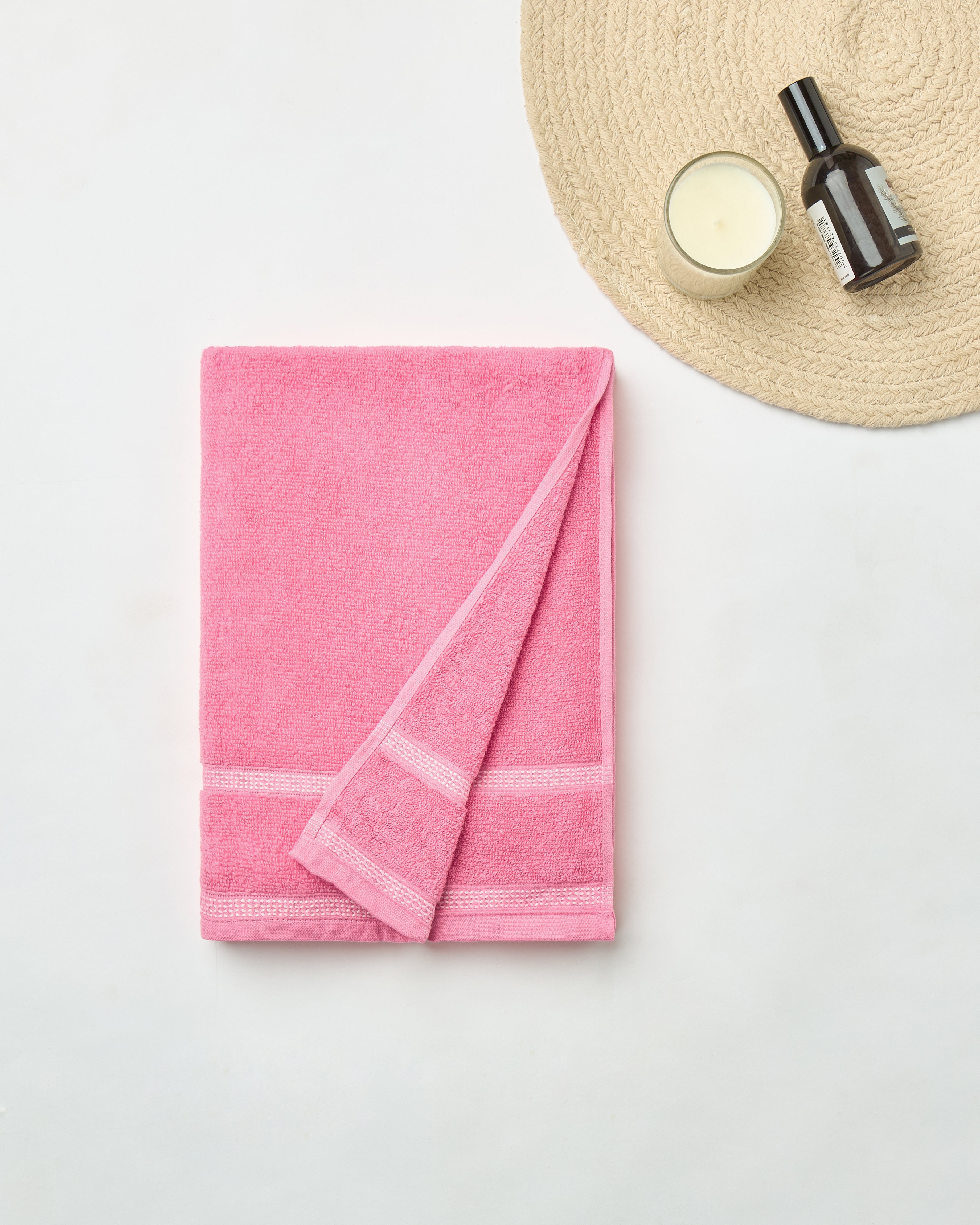 Zero Twist Cotton | Bath Towel | 350 GSM | Pink