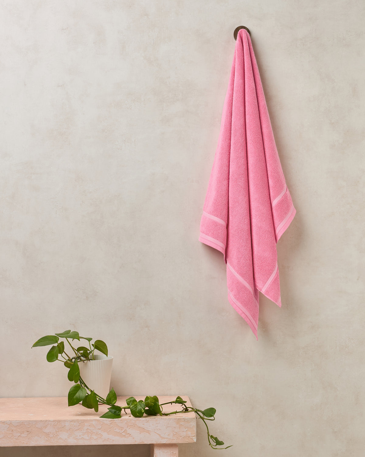 Zero Twist Cotton | Bath Towel | 350 GSM | Pink