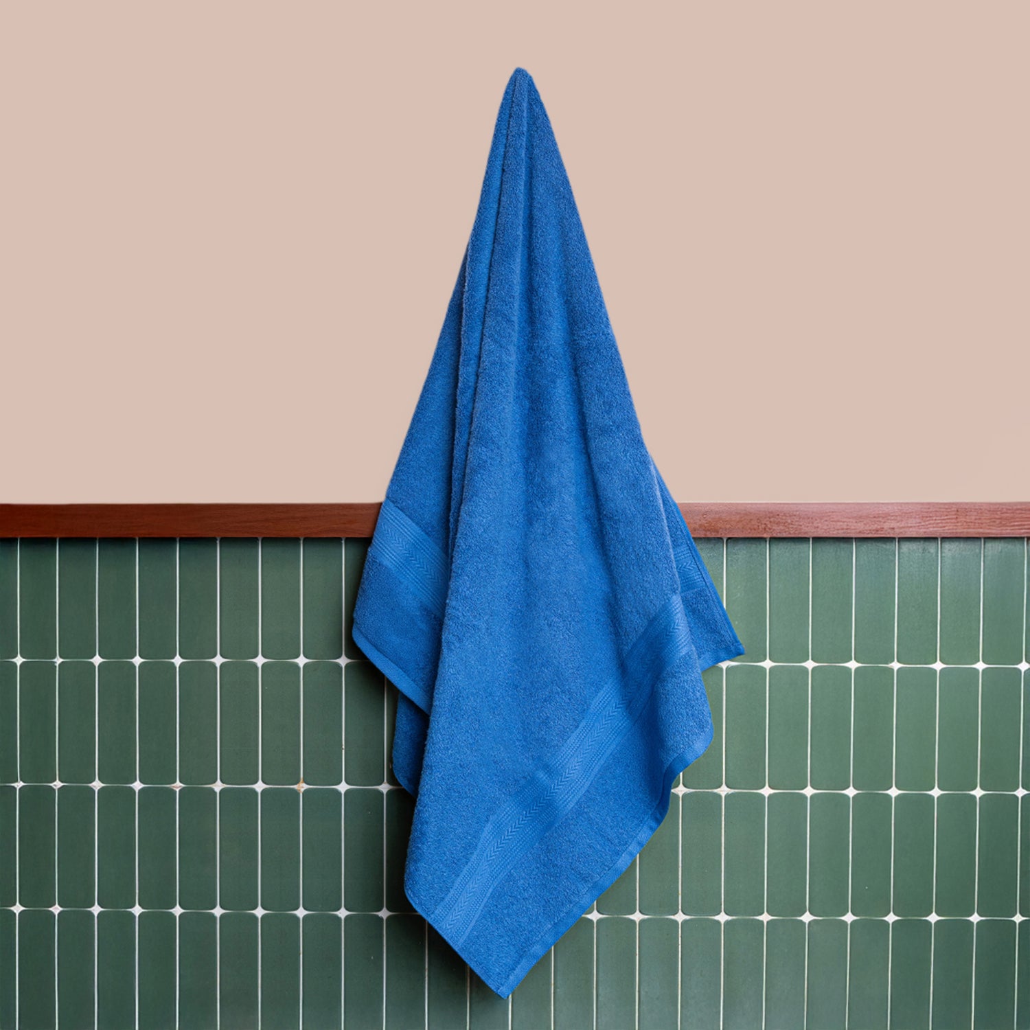 Quickdry Cotton|Bath Towel|500 GSM - Blue- Himeya