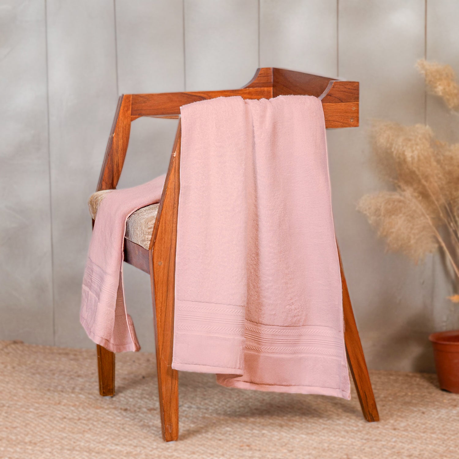 Bamboo Cotton | Bath Towel | 600 GSM - Butter Pink - By Himeya