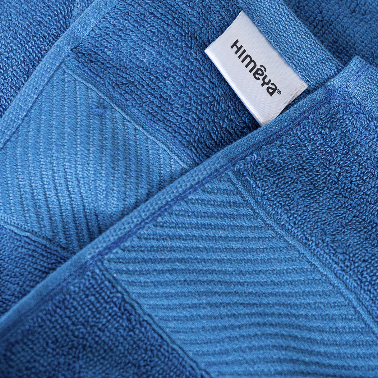 Bamboo Cotton|Bath Towel|400 GSM - Nautical Blue - By Himeya