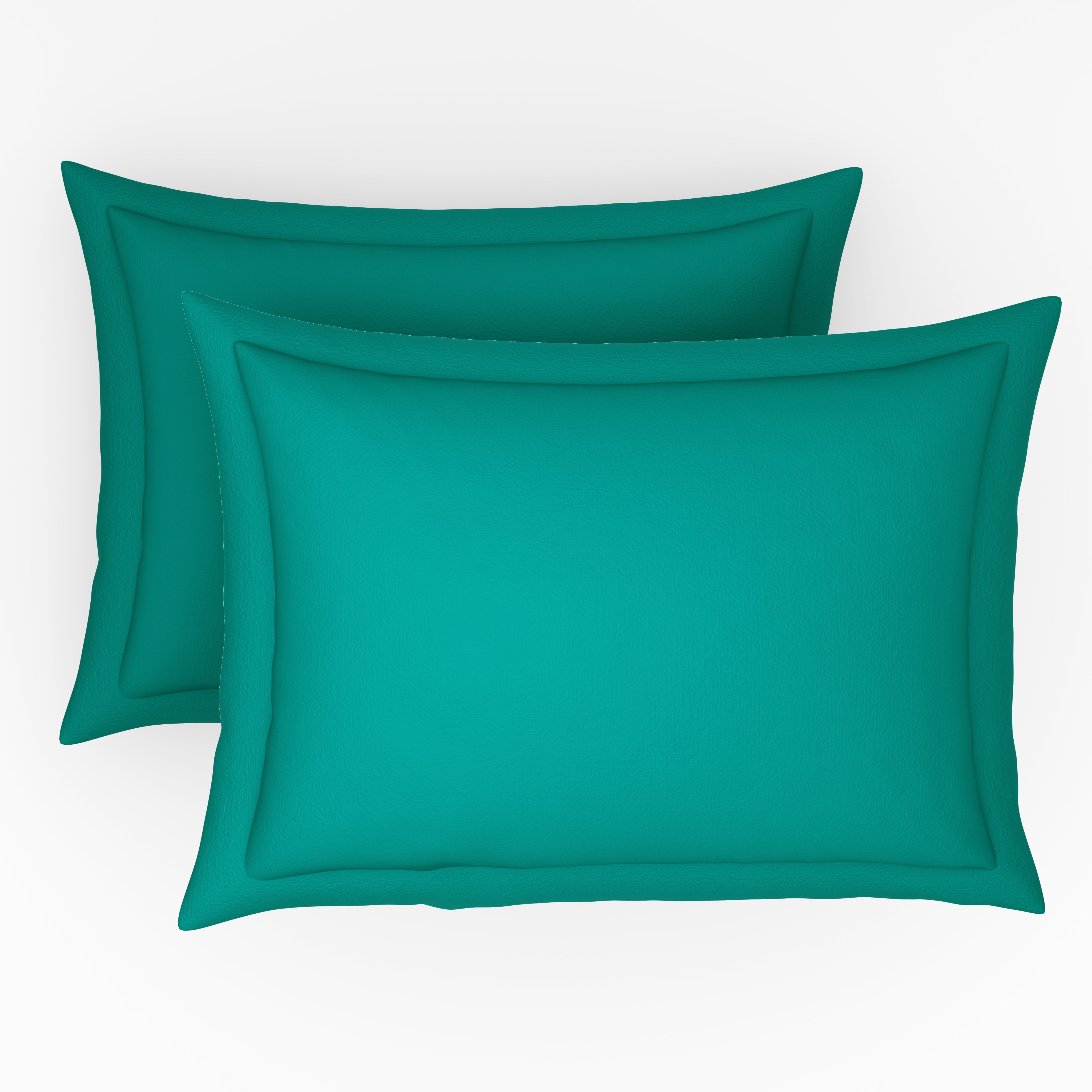 Exclusive Collection, Color Corner  | Printed Double Bedsheet Set | 152 TC Cotton - Deep Aquamarine by Himeya