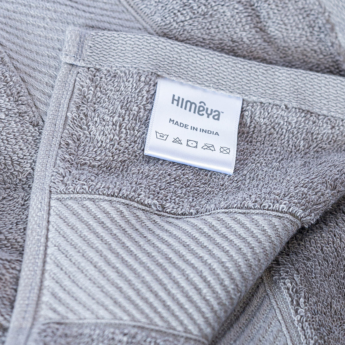 Bamboo Cotton|Bath Towel|400 GSM - Steel Grey - By Himeya