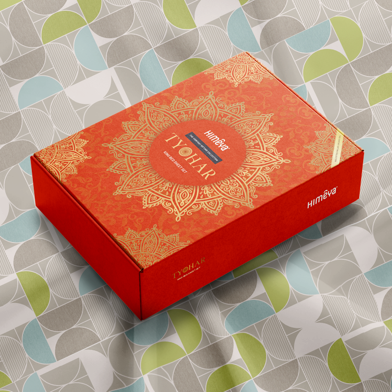 The Gifting Collection | King Bedsheet Set | 144 TC | Deco Grid