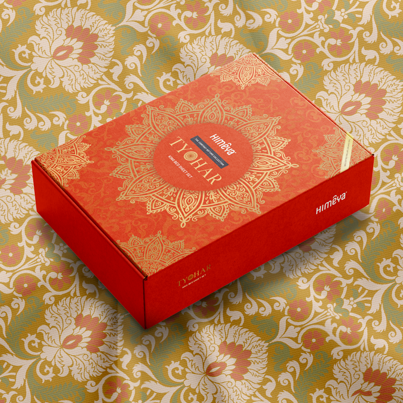 The Gifting Collection | King Bedsheet Set | 144 TC | Zari Kashi
