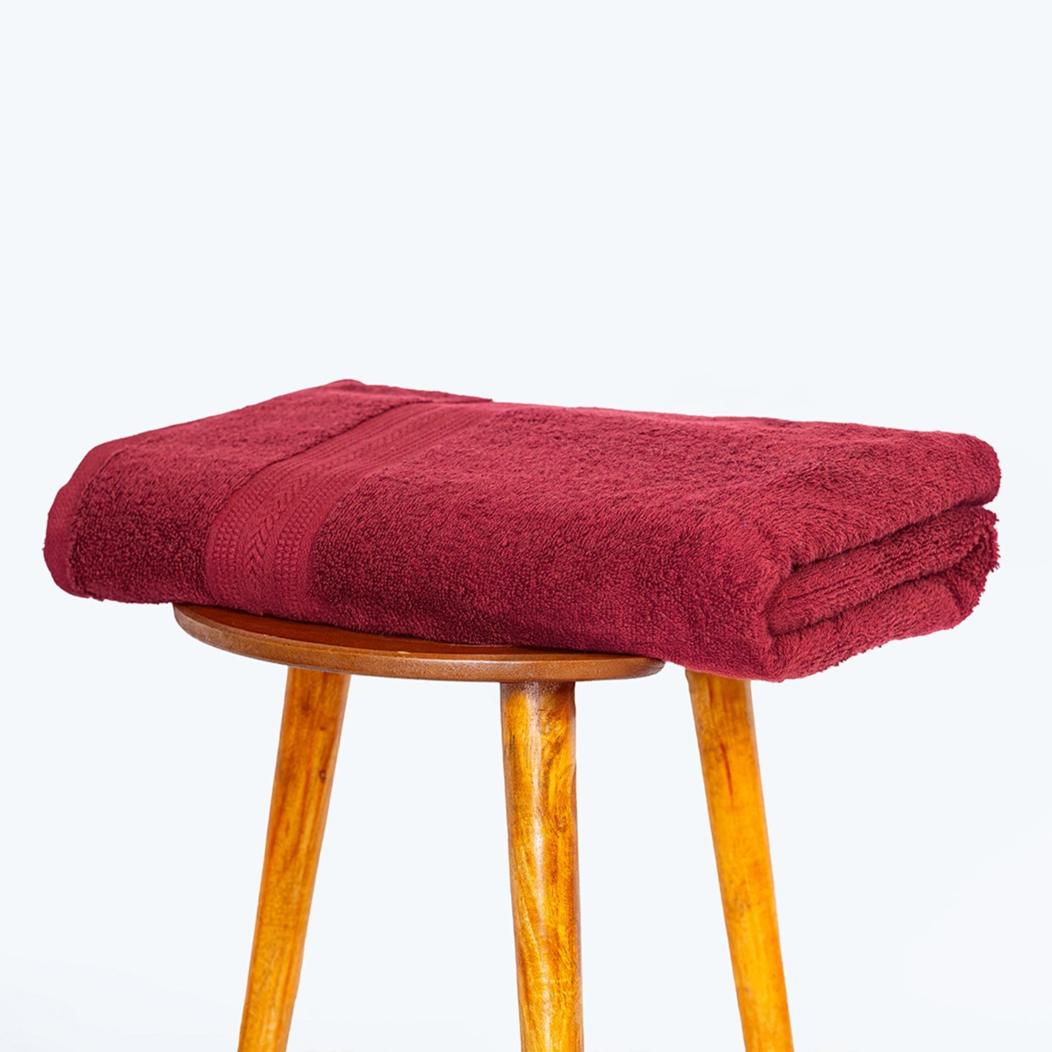 Quickdry Cotton|Bath Towel|500 GSM - Wine Red- Himeya